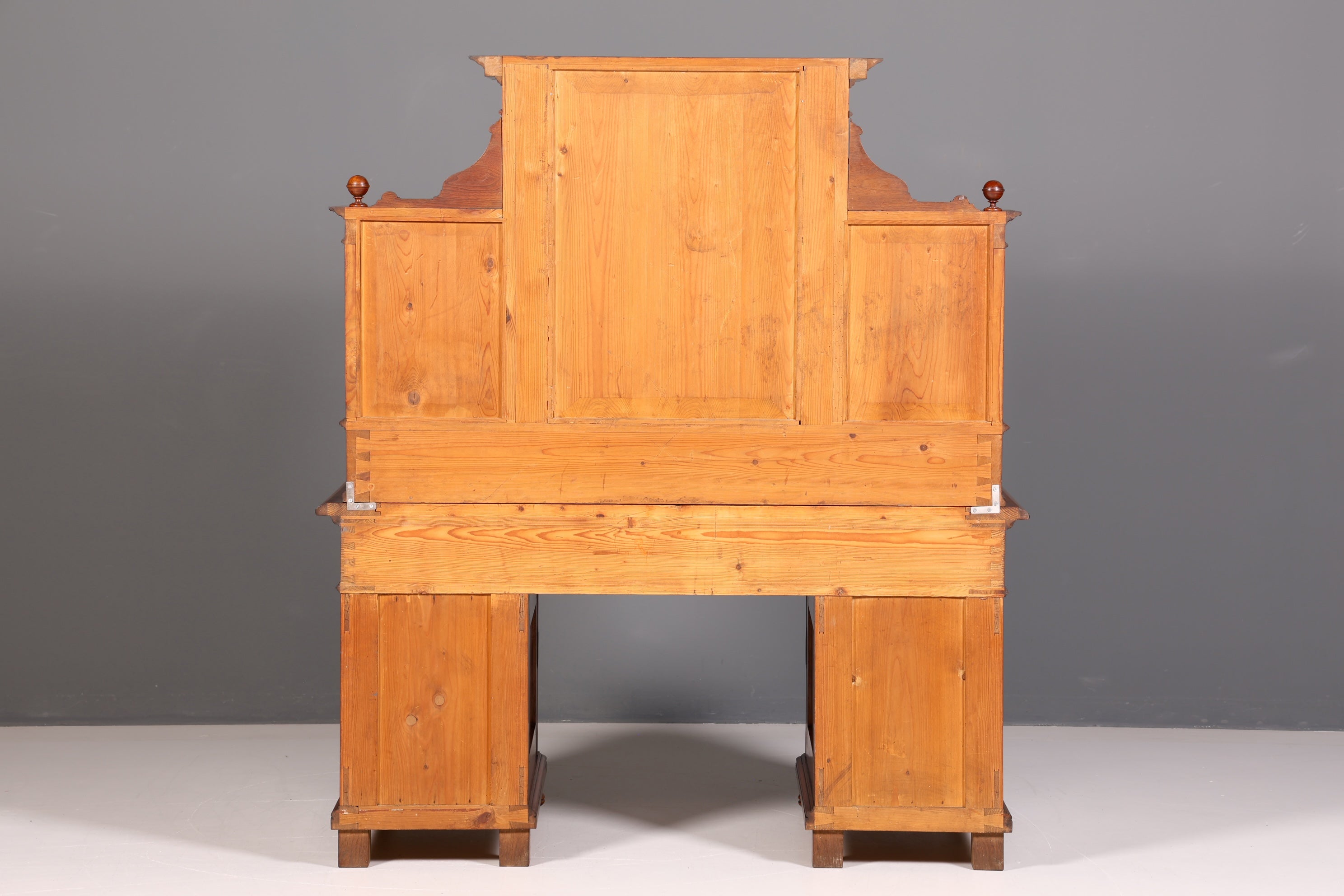 Traumhafter Gründerzeit Schreibtisch mit Aufsatz Jugendstil Bürotisch Massivholz um 1900