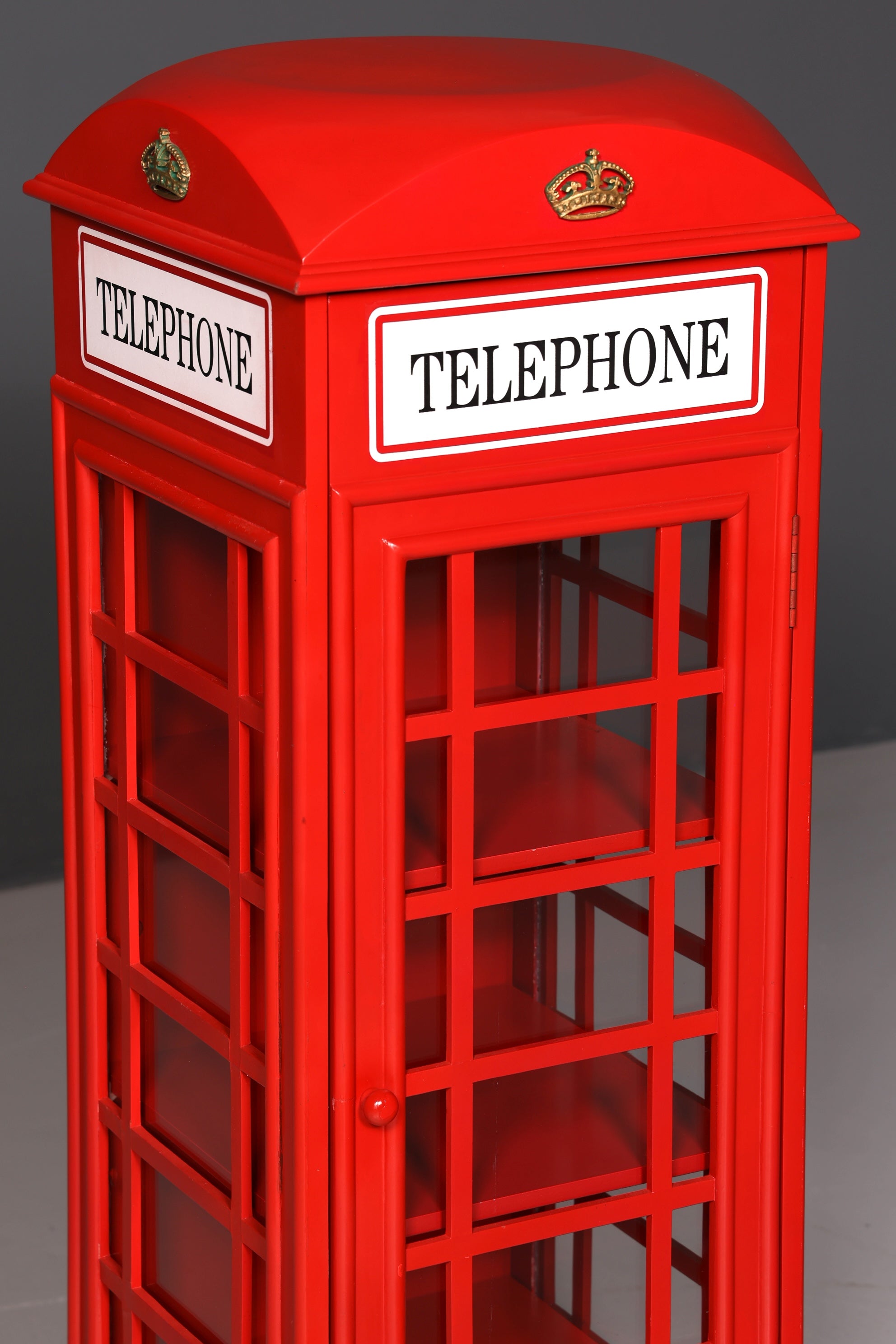 Englische Telefonzelle Vitrine Regal Bücherregal Dekostück London UK Style Red Telephone Booth