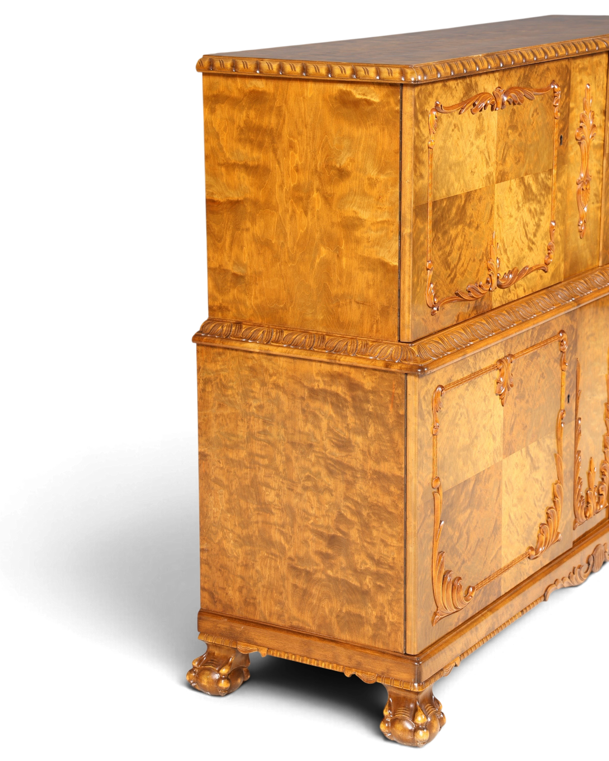 Traumhafter Chippendale Schrank Barock Stil Vertiko Highboard Englisch Antik 50s 60s Kommode