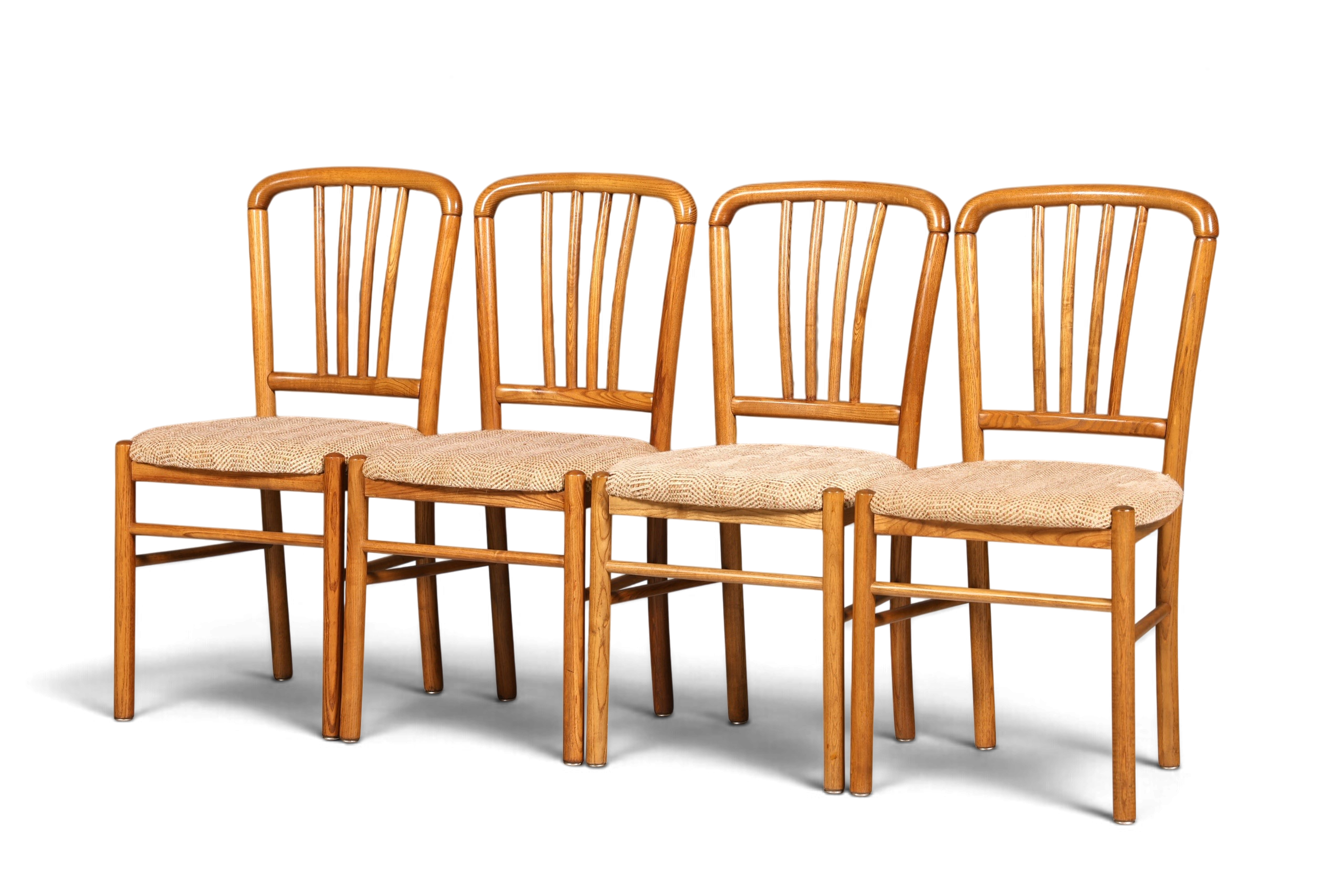 4x Schlichte Mid Century Stühle Retro Stuhlset Danish Design Küchenstühle Esszimmer Stühle