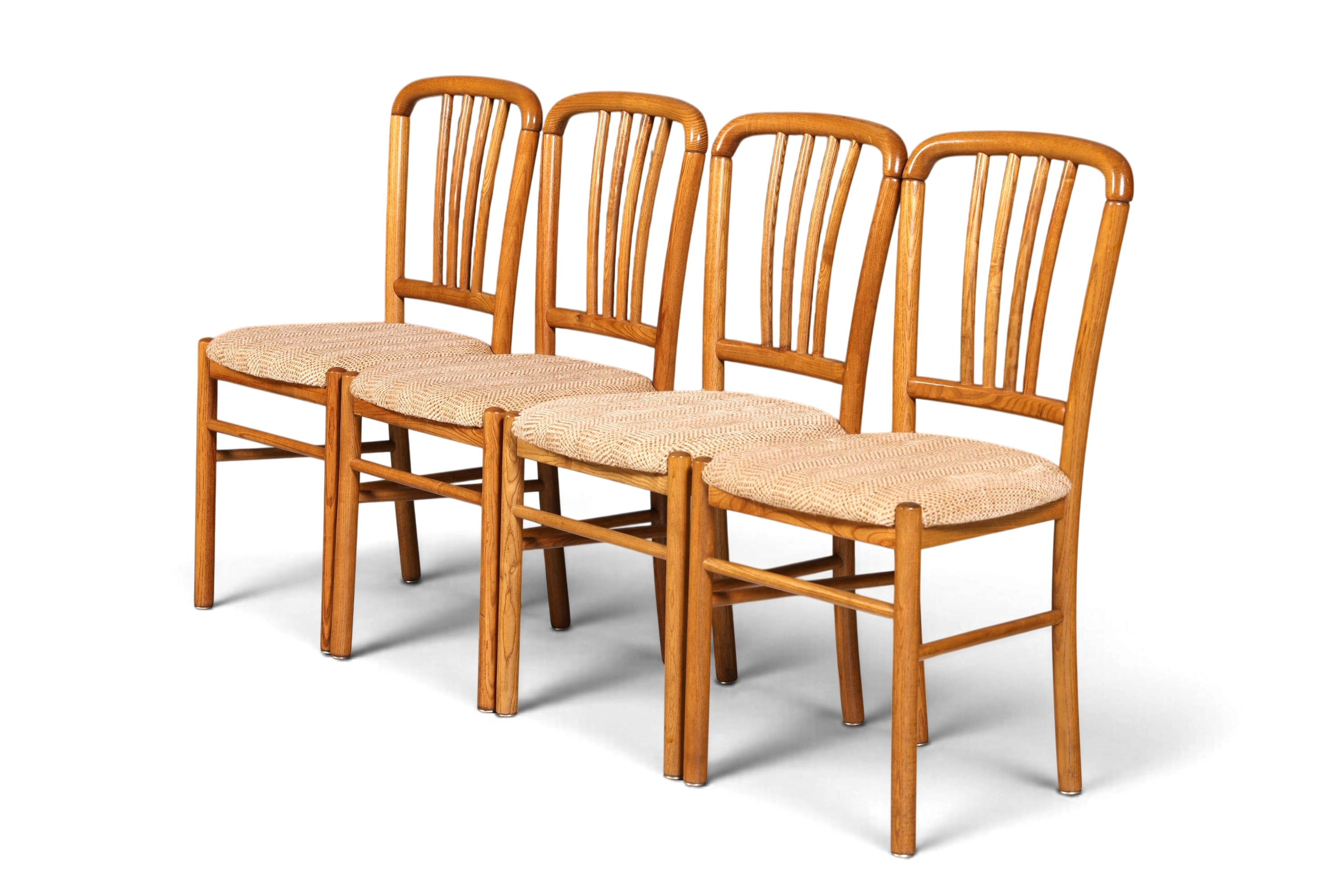 4x Schlichte Mid Century Stühle Retro Stuhlset Danish Design Küchenstühle Esszimmer Stühle