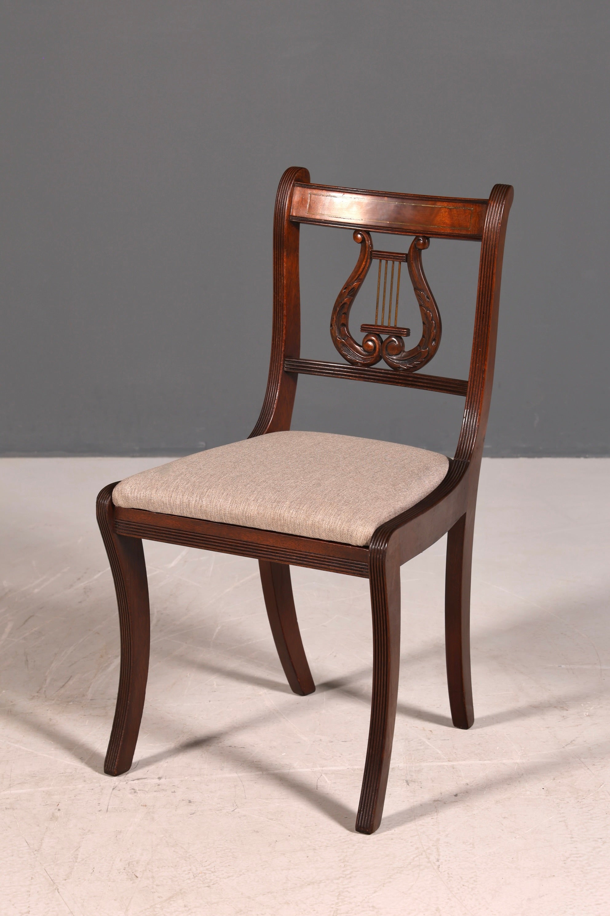 G211 Finish cm 6x Edle Englische Stühle Englisch Dining Chairs Antik 60er Jahre Regency Küchenstühle Stuhlset (Kopie 2)
