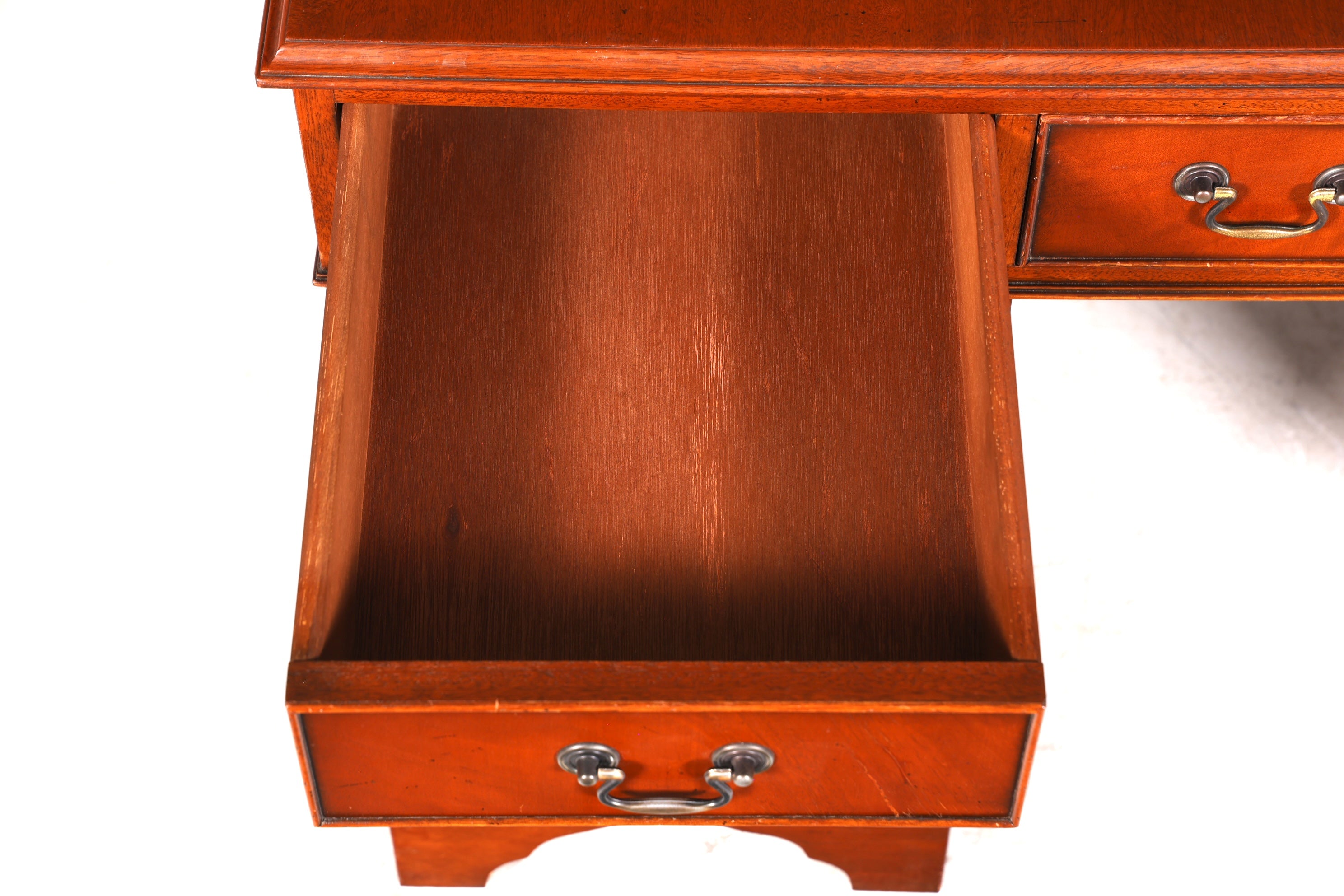 Beautiful English desk real leather office table antique style office desk