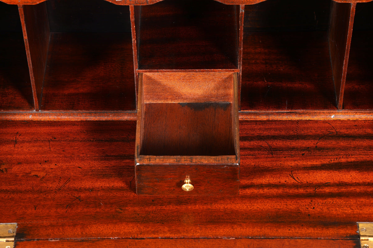 Prachtige maritieme Engelse secretaire, schrijfcommode van echt hout, bureau, antiek, vintage