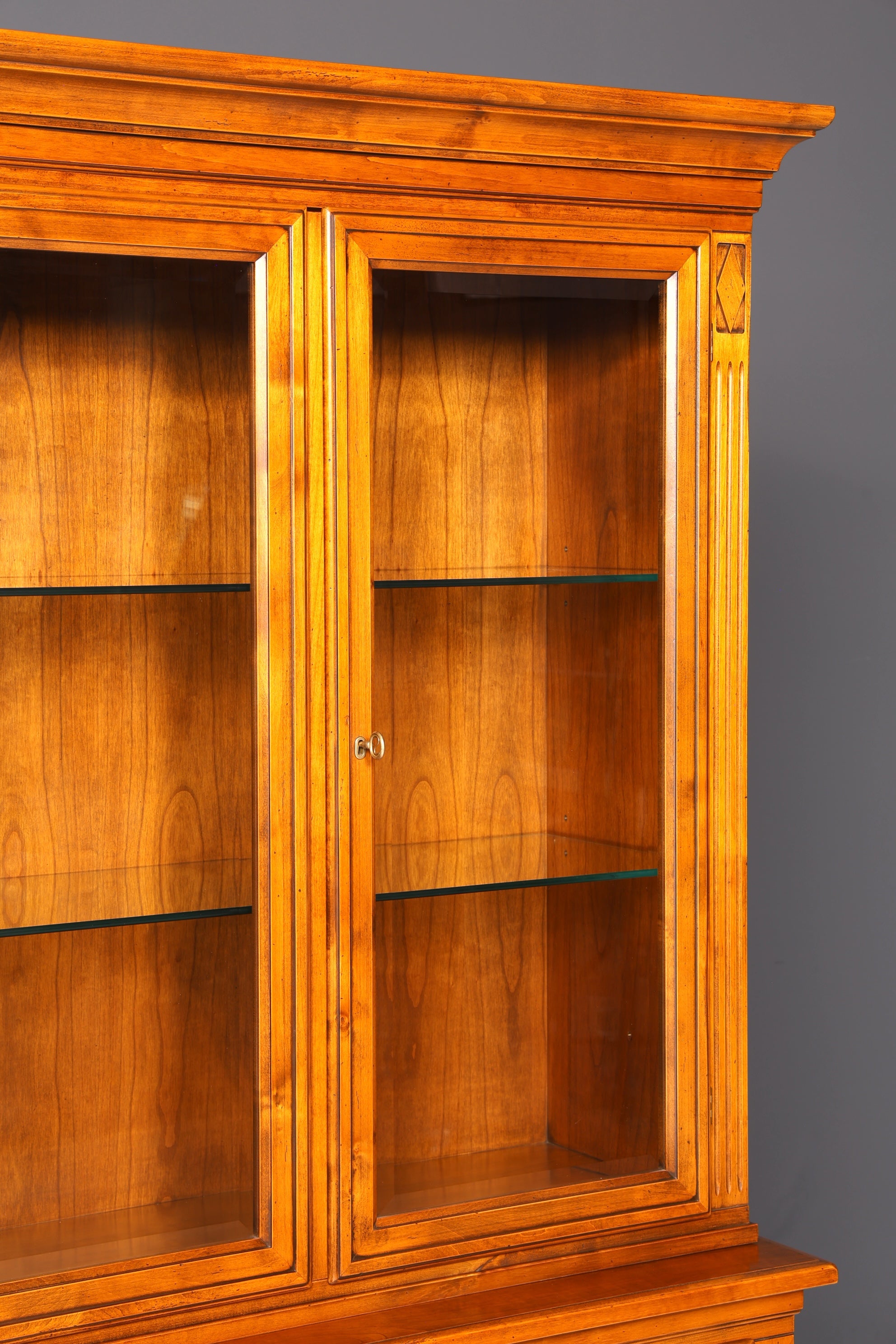 Edle Original Selva Vitrine Villa Borghese Antik Stil Massivholz Buffet Schrank Bibliothek