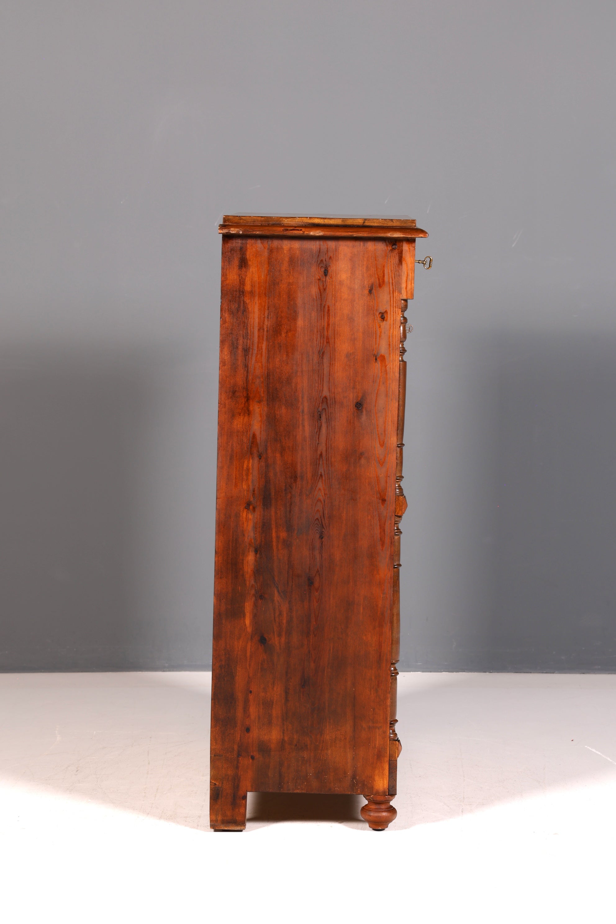 Edler Gründerzeit Sekretär Vertiko Highboard Louis Philippe Kommode Antik um 1880 Schreibsekretär