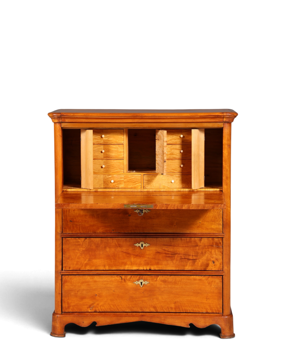 Stilvoller Biedermeier Sekretär Vertiko Louis Philippe Kommode Schubladenkommode