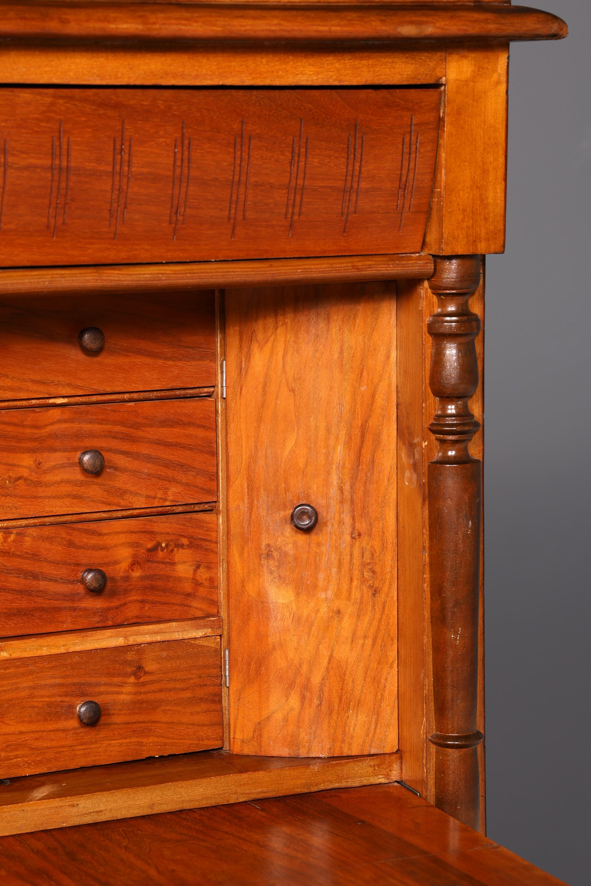 Edler Gründerzeit Sekretär Vertiko Highboard Louis Philippe Kommode Antik um 1880 Schreibsekretär