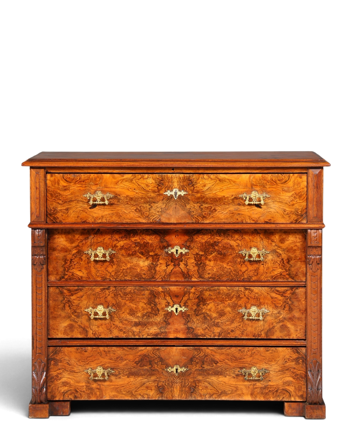 Traumhafte Gründerzeit Kommode Louis Philippe Nussbaum Sideboard um 1880 Antik Schubladenkommode