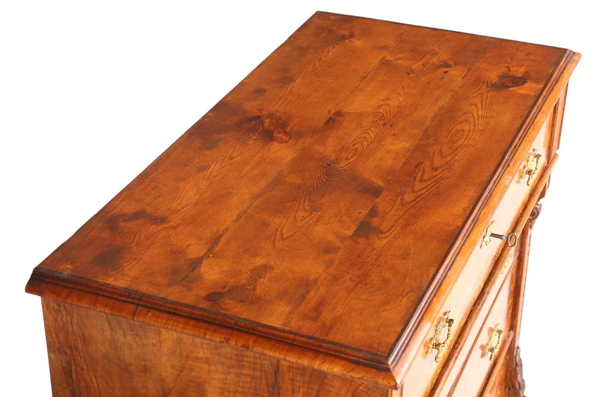 Traumhafte Gründerzeit Kommode Louis Philippe Nussbaum Sideboard um 1880 Antik Schubladenkommode