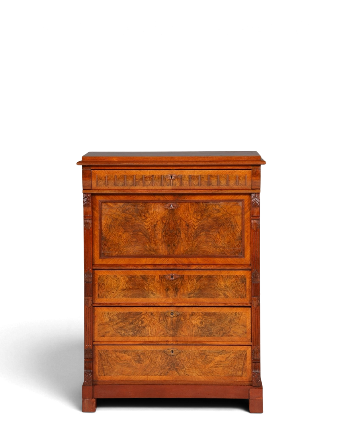 Stilvoller Gründerzeit Sekretär Vertiko Highboard Jugendstil Kommode Schrank um 1880