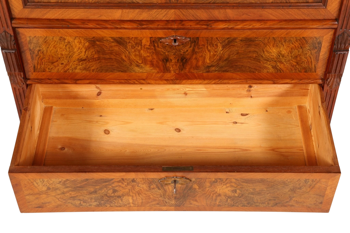 Stilvoller Gründerzeit Sekretär Vertiko Highboard Jugendstil Kommode Schrank um 1880