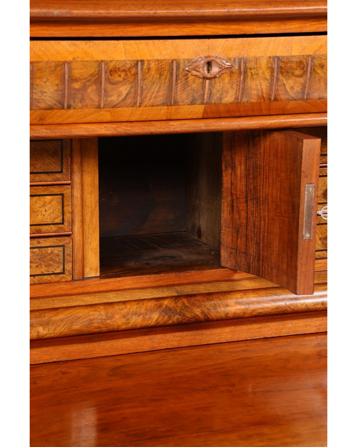 Stilvoller Gründerzeit Sekretär Vertiko Highboard Jugendstil Kommode Schrank um 1880