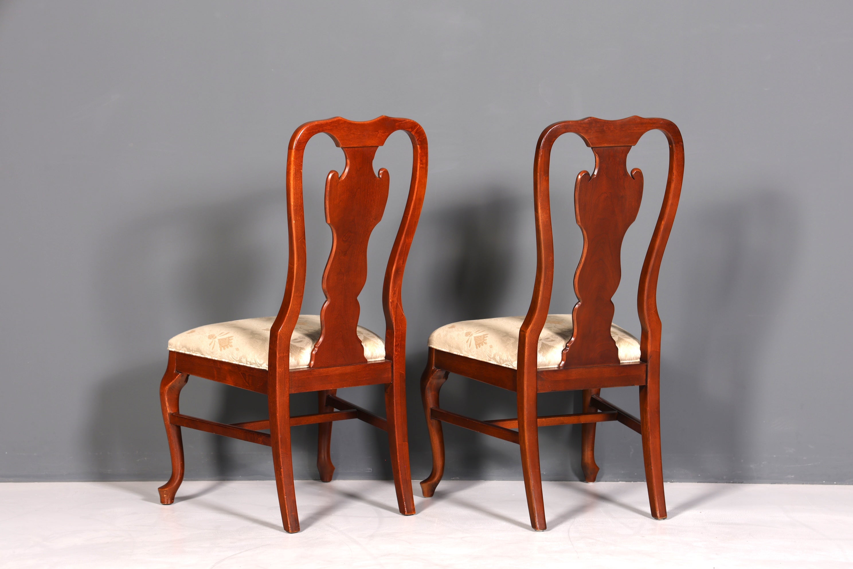 2x Elegant Drexel Heritage Chairs, American USA Chippendale Style Chair Set, Kitchen Chair Set, Dining Room Chairs