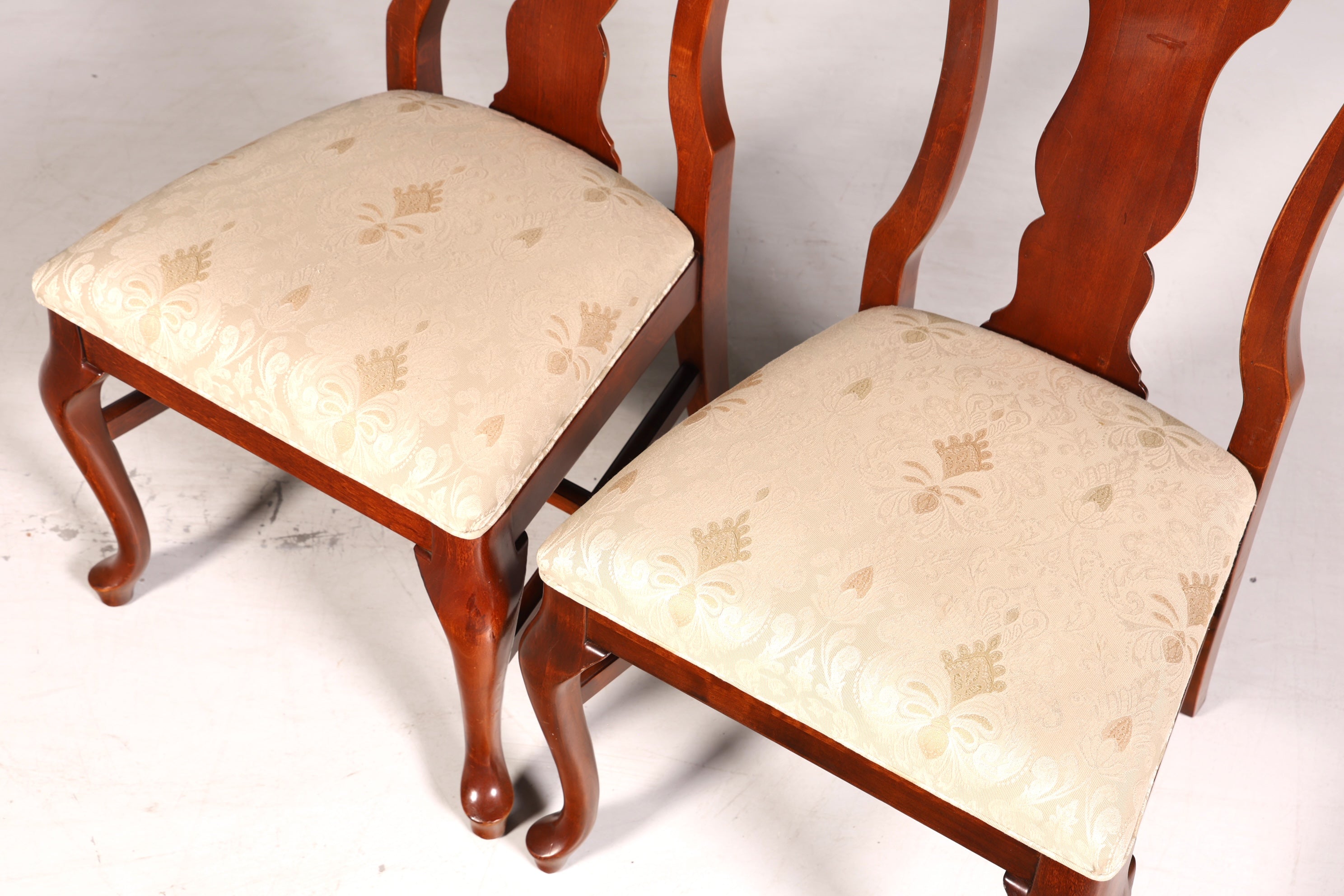 2x Elegant Drexel Heritage Chairs, American USA Chippendale Style Chair Set, Kitchen Chair Set, Dining Room Chairs