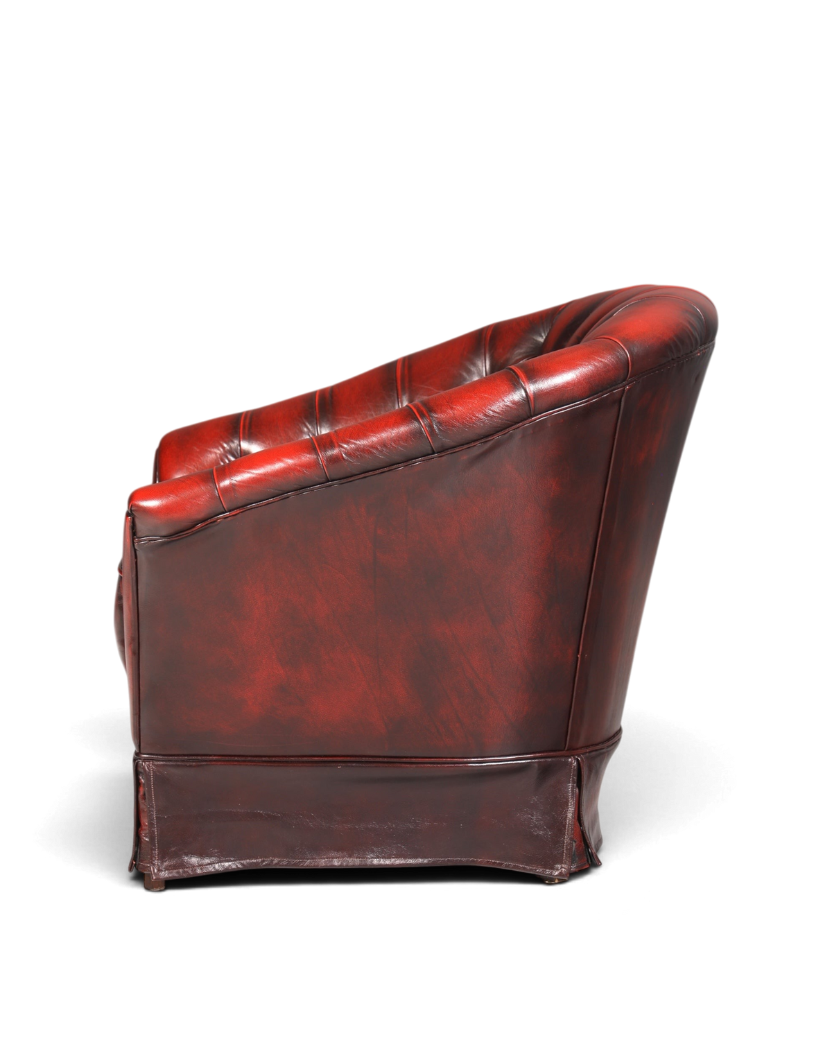 Stilvoller Original Chesterfield Sessel Englischer Armlehnsessel Oxblood Englisch Herrensessel 1 von 2