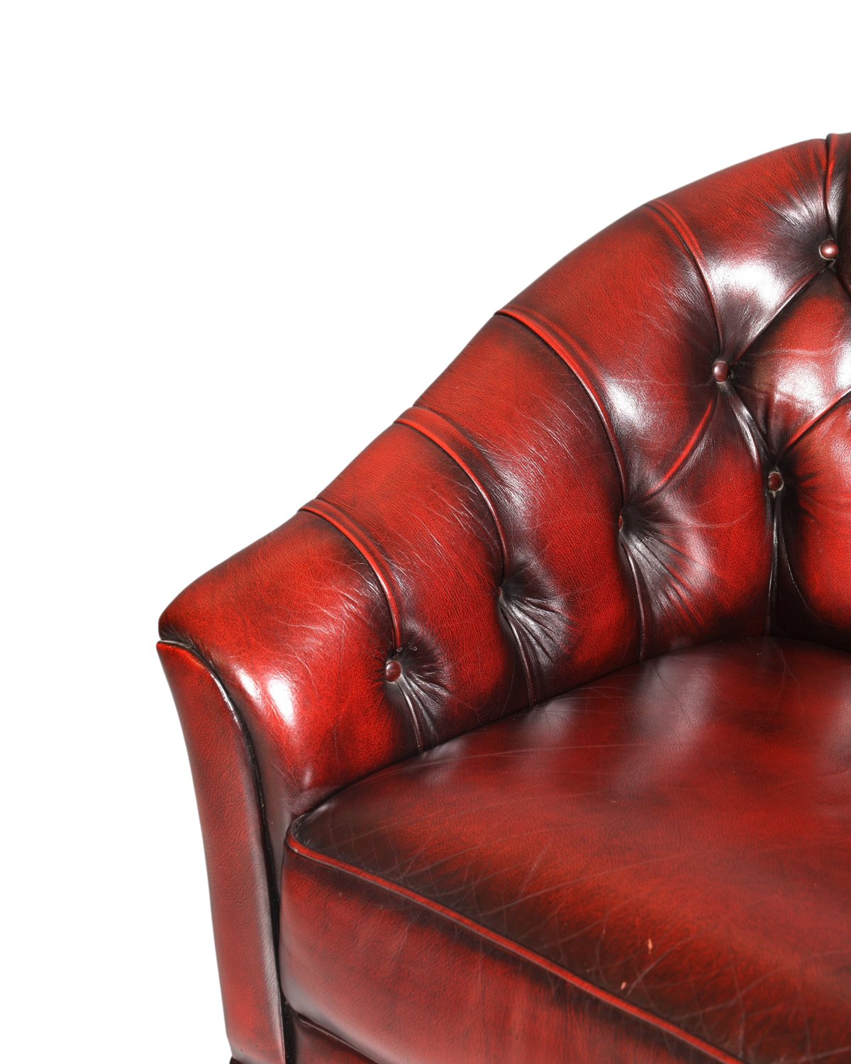 Stilvoller Original Chesterfield Sessel Englischer Armlehnsessel Oxblood Englisch Herrensessel 1 von 2