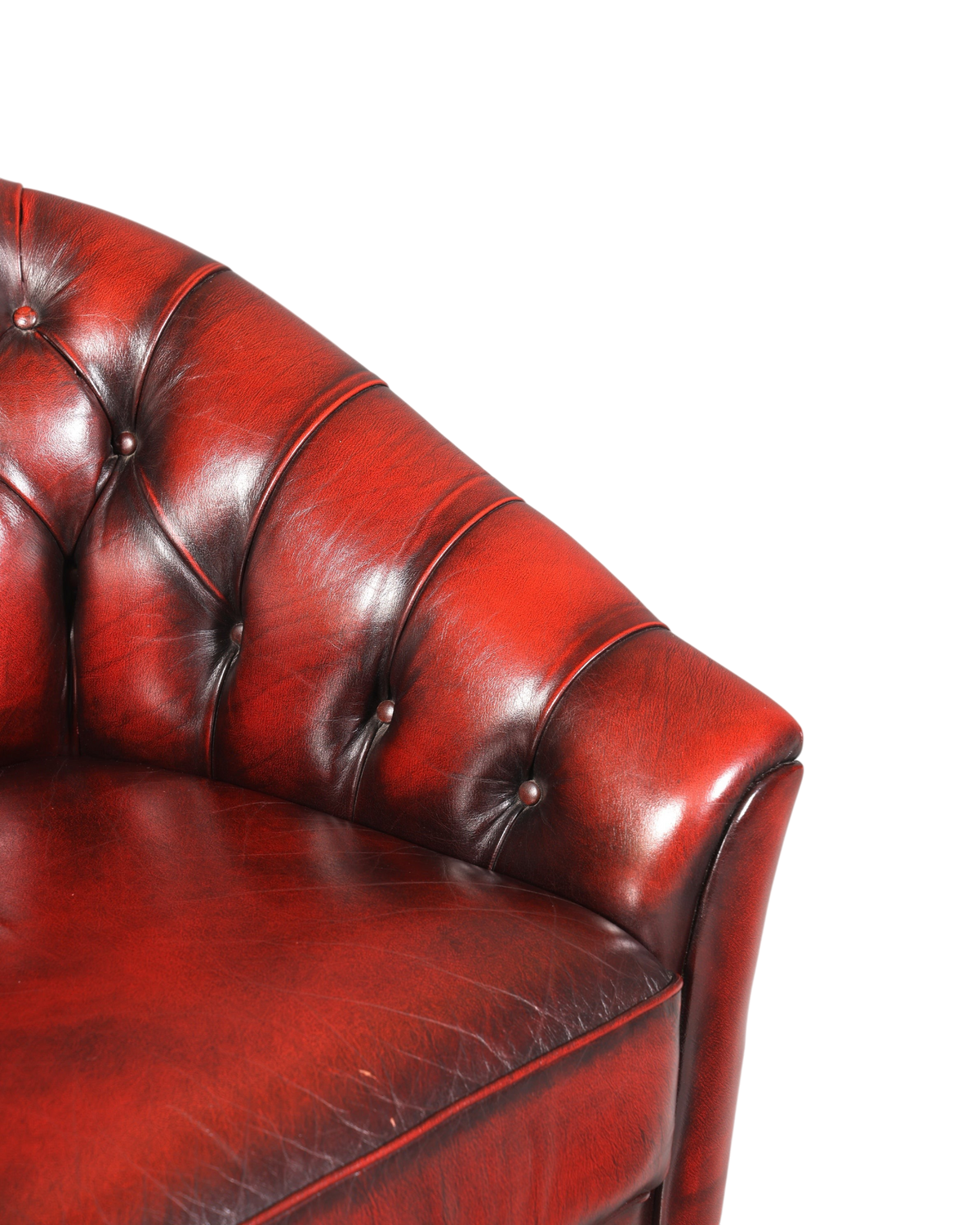 Stilvoller Original Chesterfield Sessel Englischer Armlehnsessel Oxblood Englisch Herrensessel 1 von 2