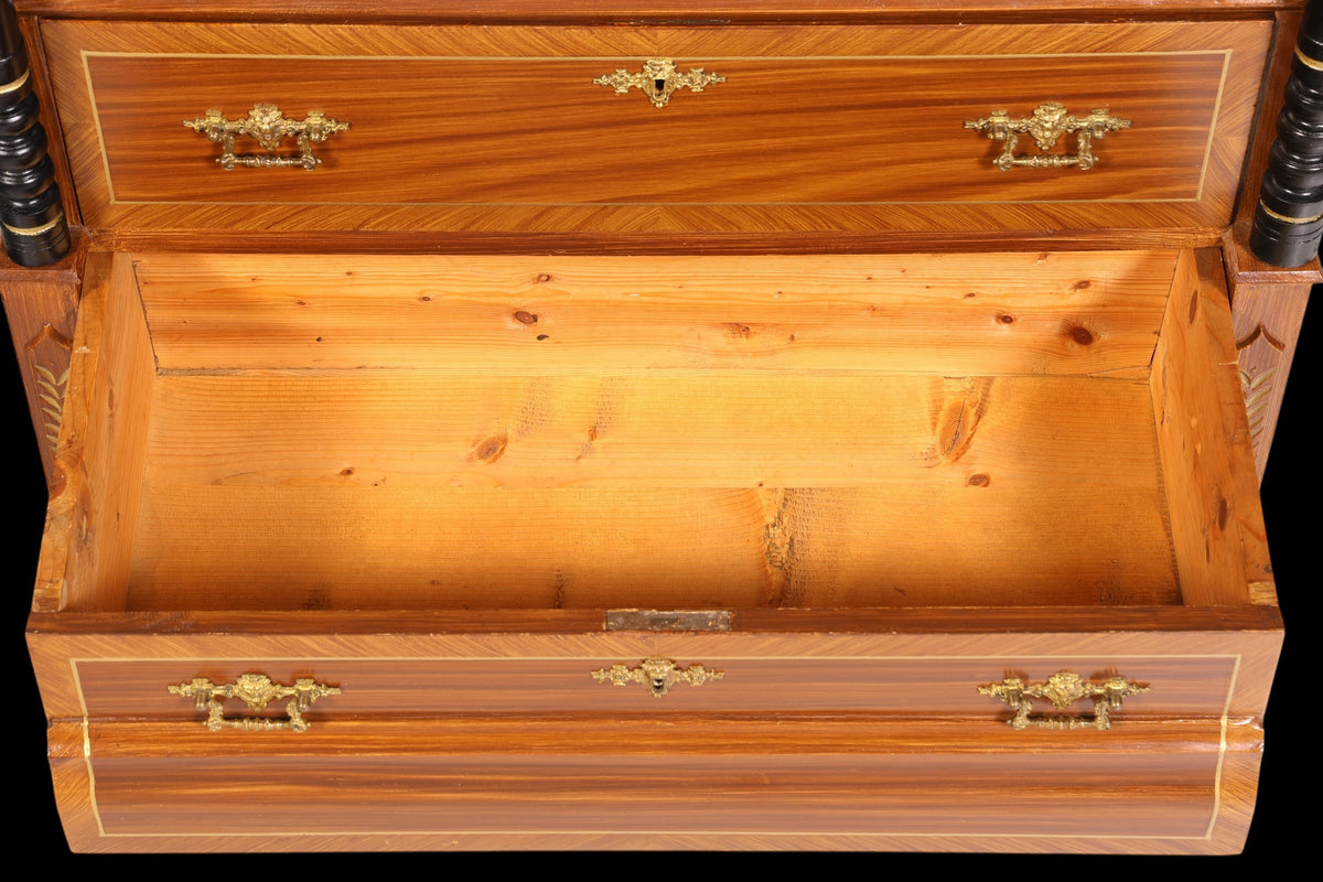 Traumhafter Gründerzeit Sekretär Vertiko Highboard Louis Philippe Kommode um 1880