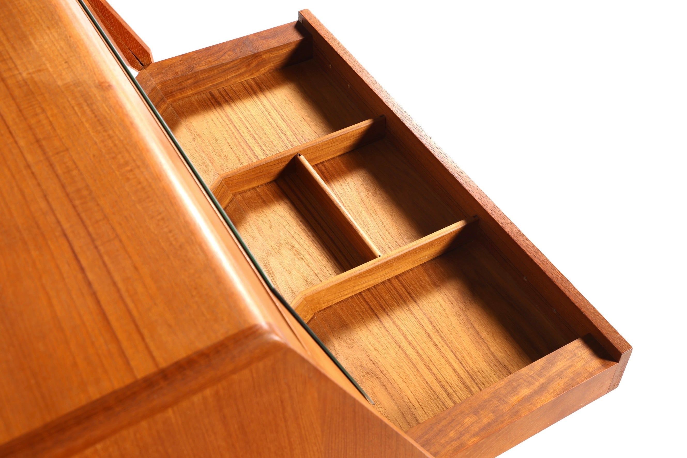 Edler Original Dyrlund Sekretär Mid Century Schreibtisch Danish Design Teak Holz Kommode Schreibkommode