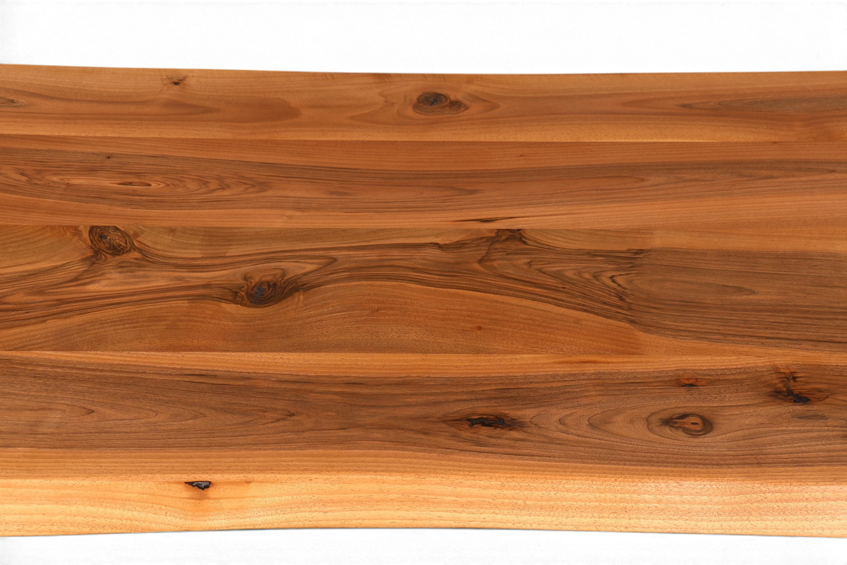 Edler Nussbaum Tisch 260cm-97cm Esszimmer Tisch Baumkanten Platte massiv Holz Küchentisch