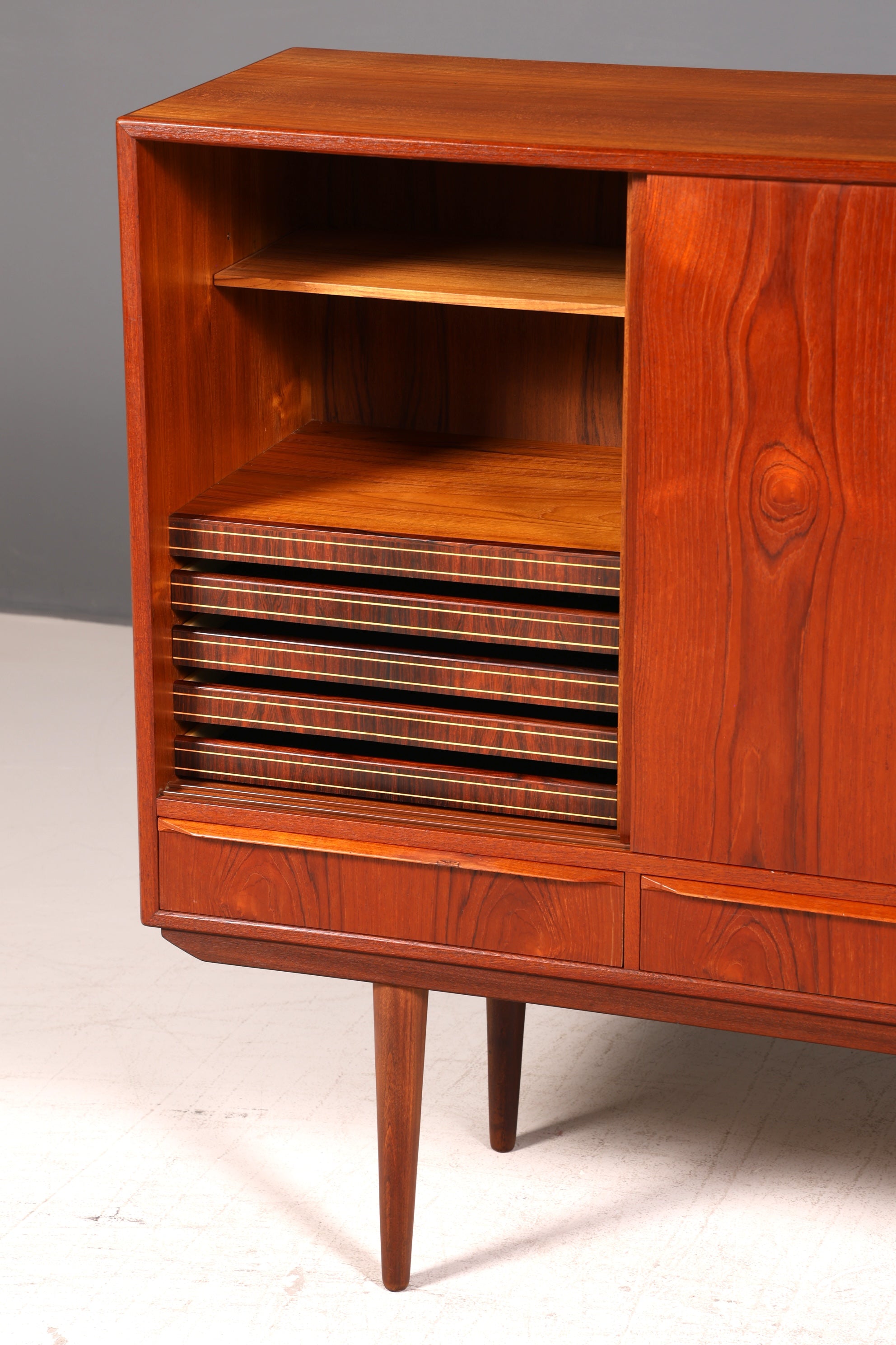 Traumhaftes Mid Century Highboard Danish Design Sideboard Vintage Retro 60er Jahre Bürokommode Schrank Skandinavisch Holz