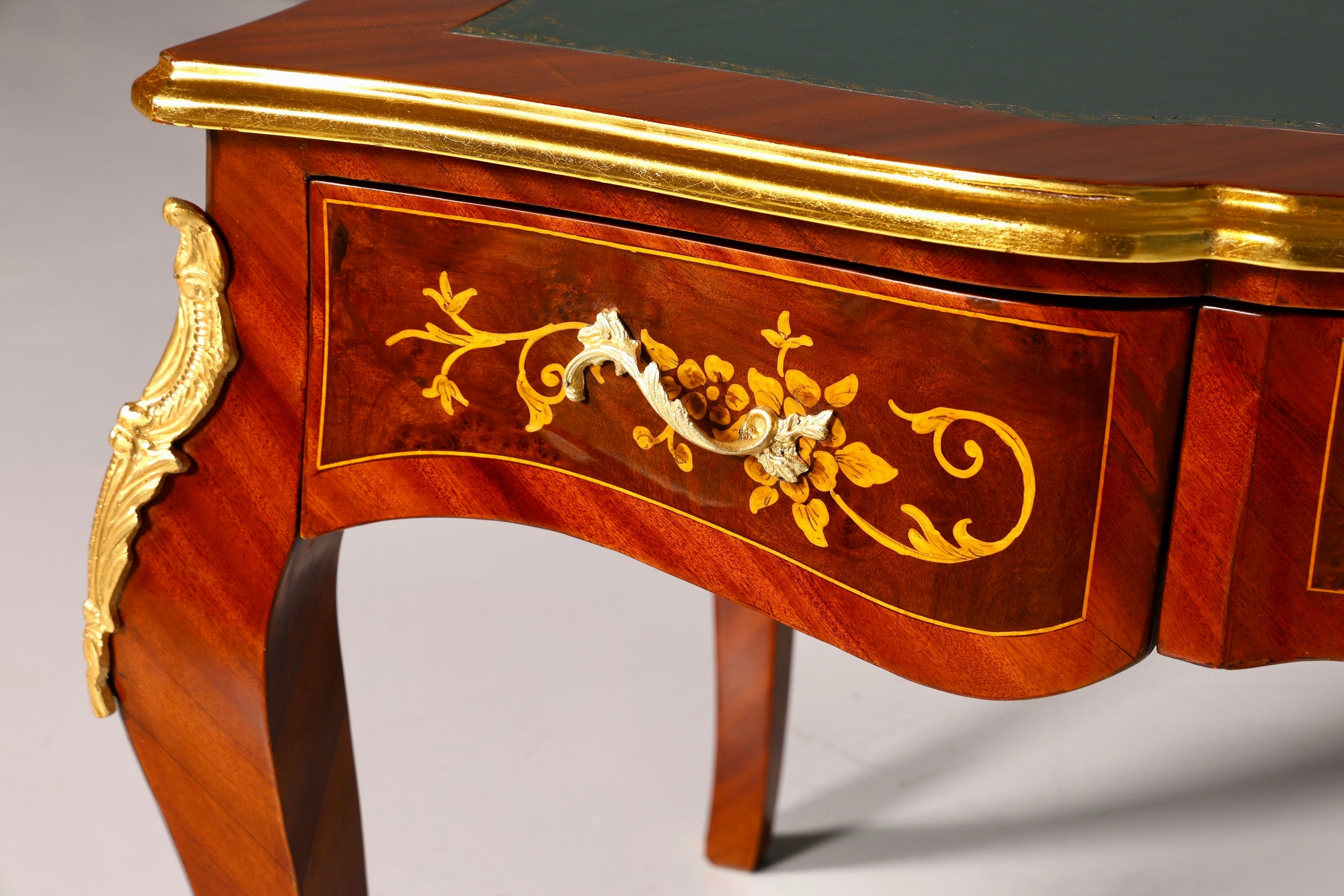 Prächtiger Louis XV Stil Schreibtisch French Desk Antik Stil Bürotisch Office Table