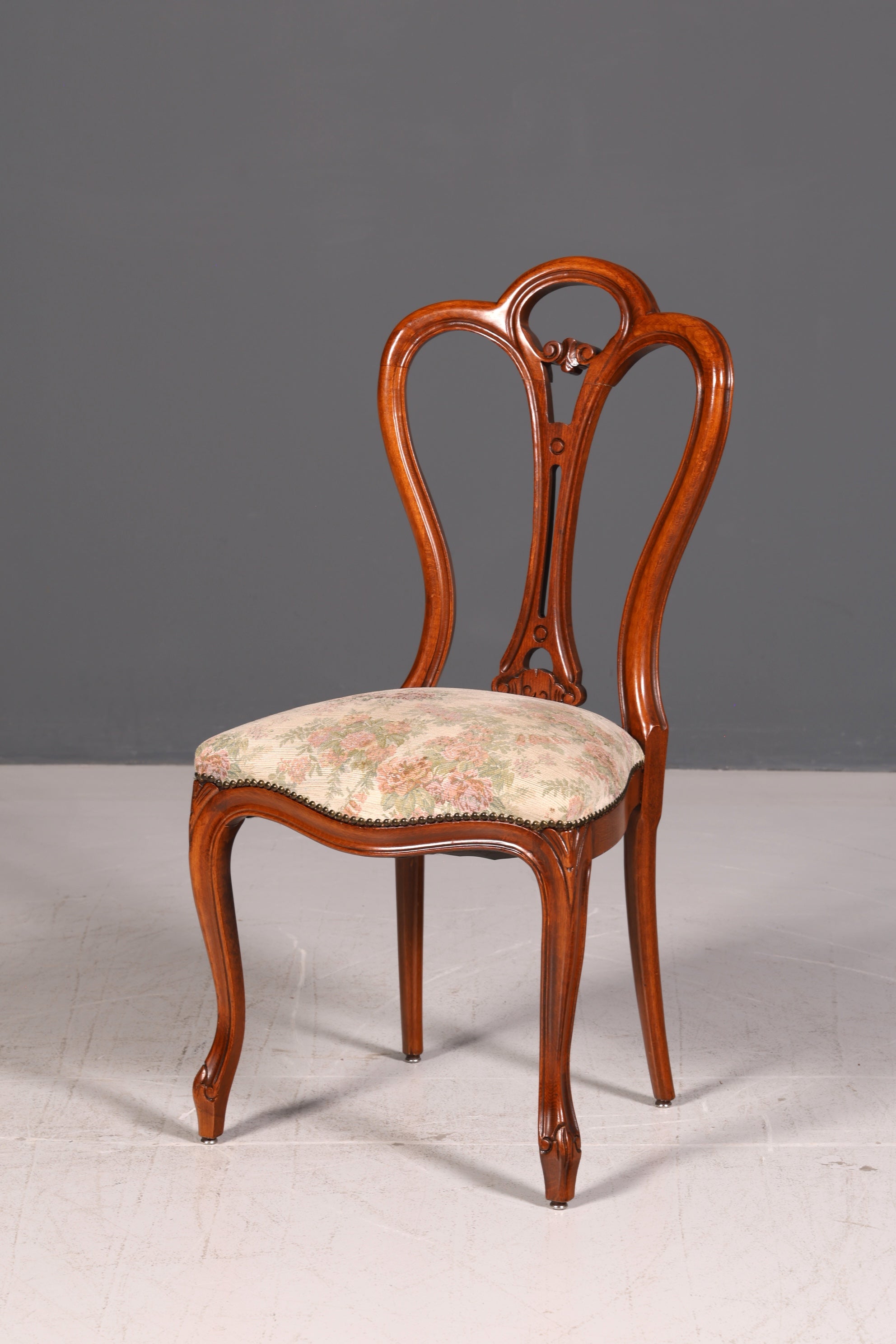 4x Traumhafte Louis Philippe Stühle um 1880 Chippendale Stuhl Set Antik Sekretär Stühle