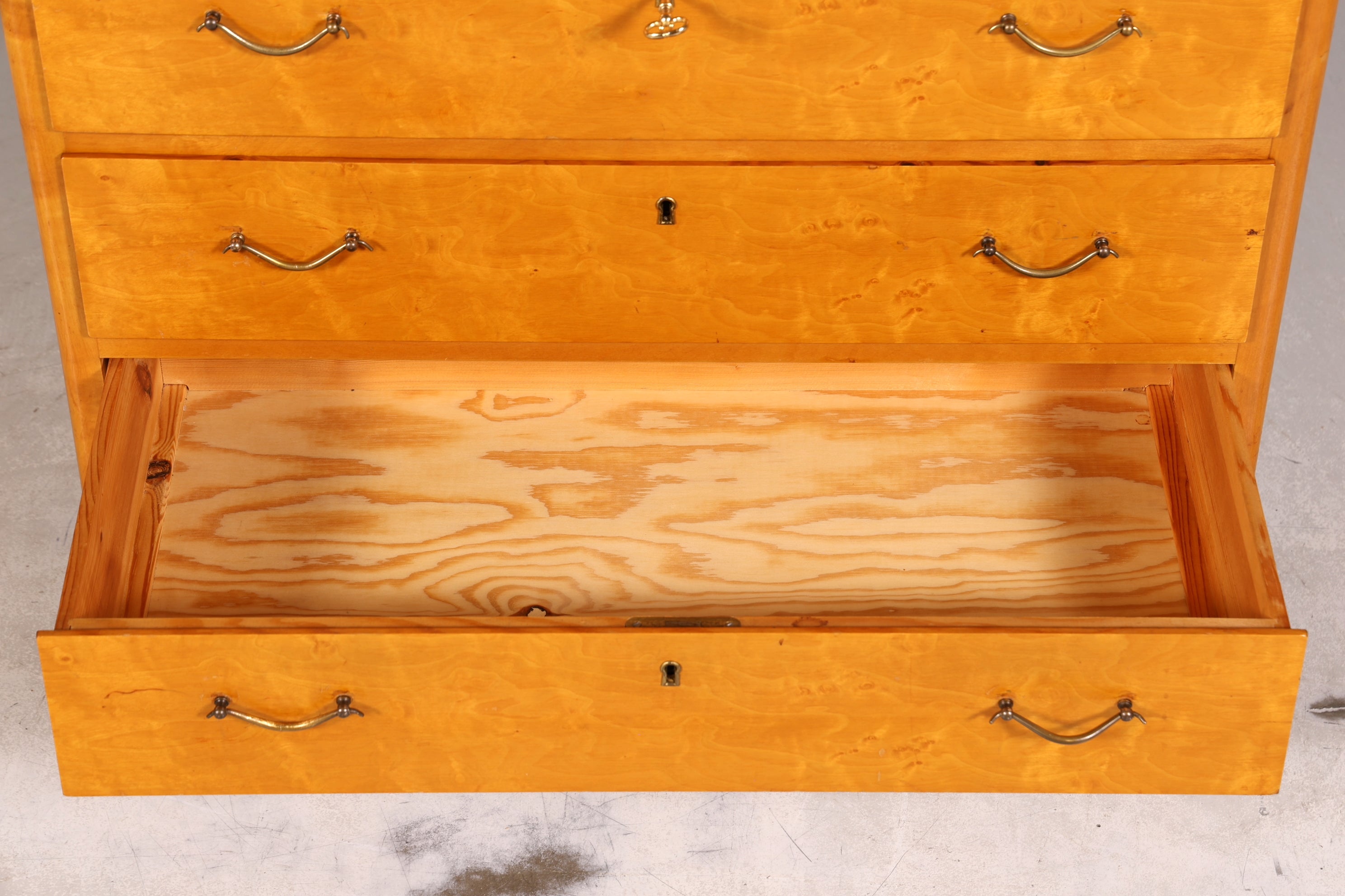 Wunderschöne Mid Century Kommode Vintage Birke Flur Kommode 60s Schubladenkommode