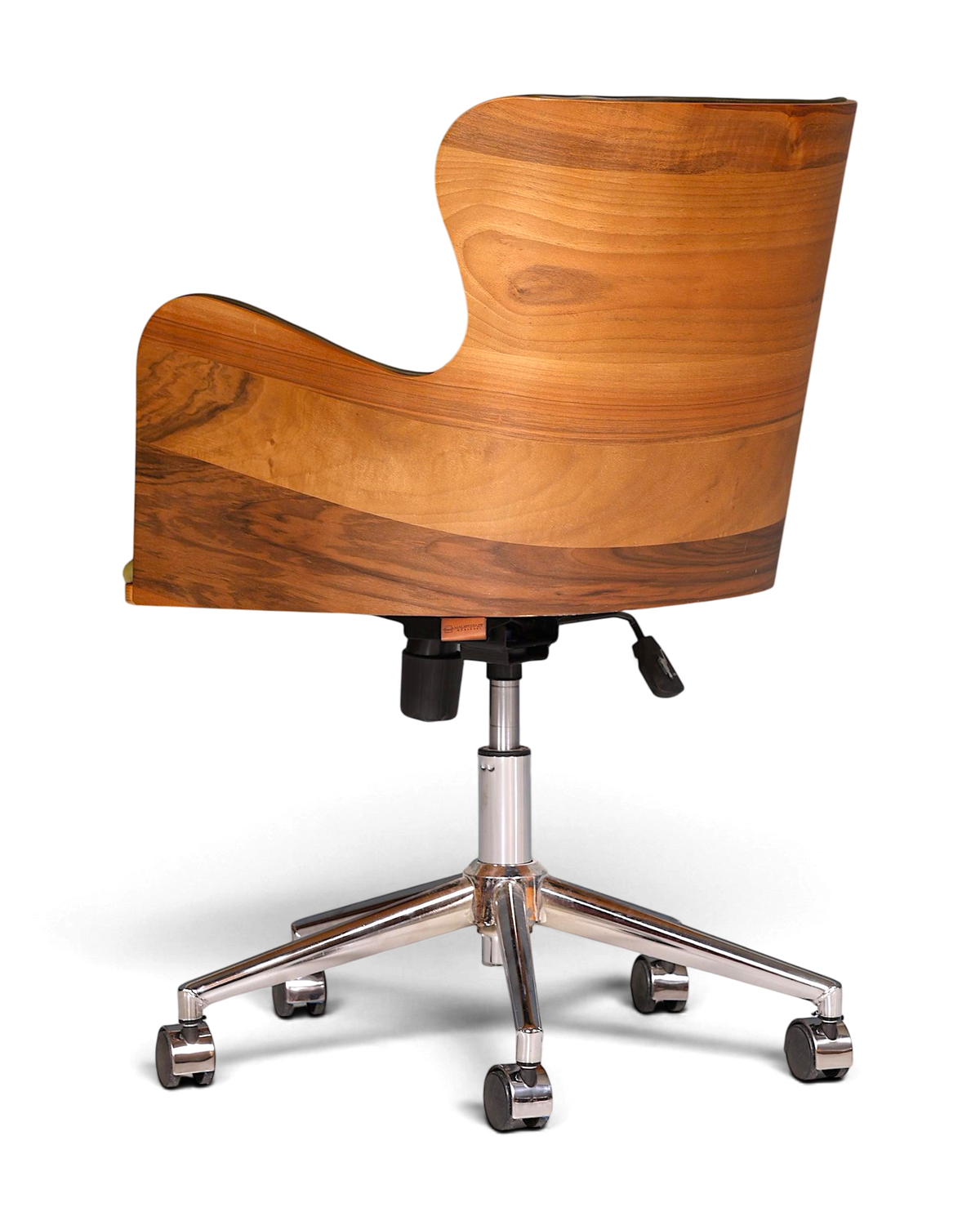 Chesterfield Büro Armlehnstuhl "Leon-Office" Nussbaum grün