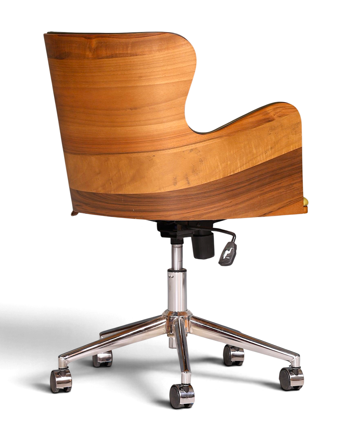 Chesterfield Büro Armlehnstuhl "Leon-Office" Nussbaum grün