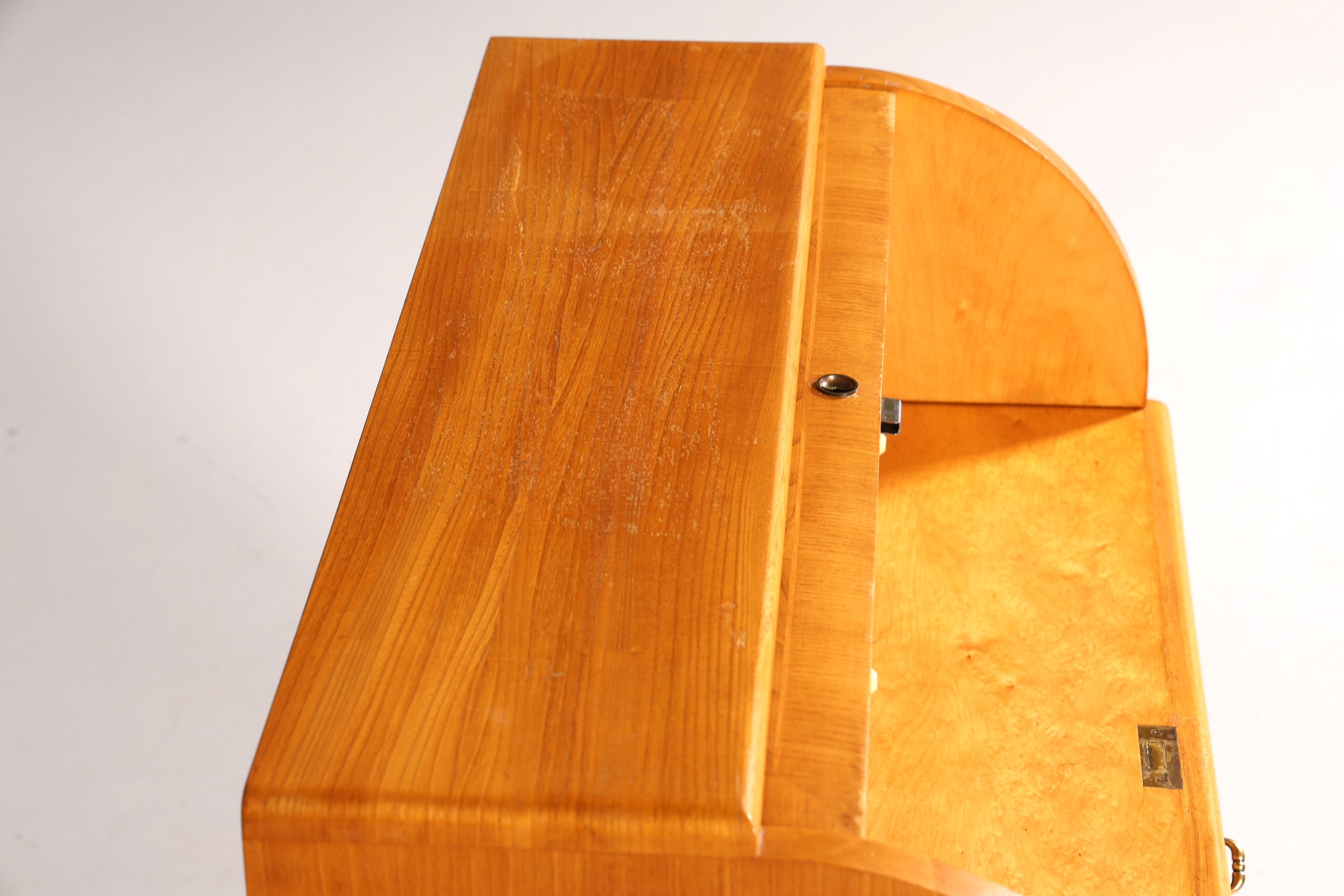 Wunderschöner Mid Century Rollladen Sekretär echt Holz Büro Schrank Vintage Schreibkommode 60s