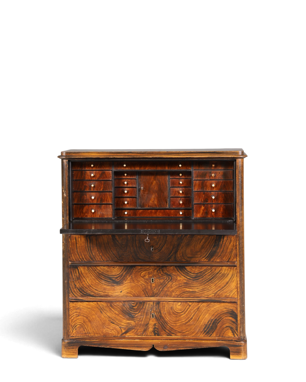 Stilvoller Biedermeier Sekretär Vertiko Antik Kommode Louis Philippe Schreibkommode