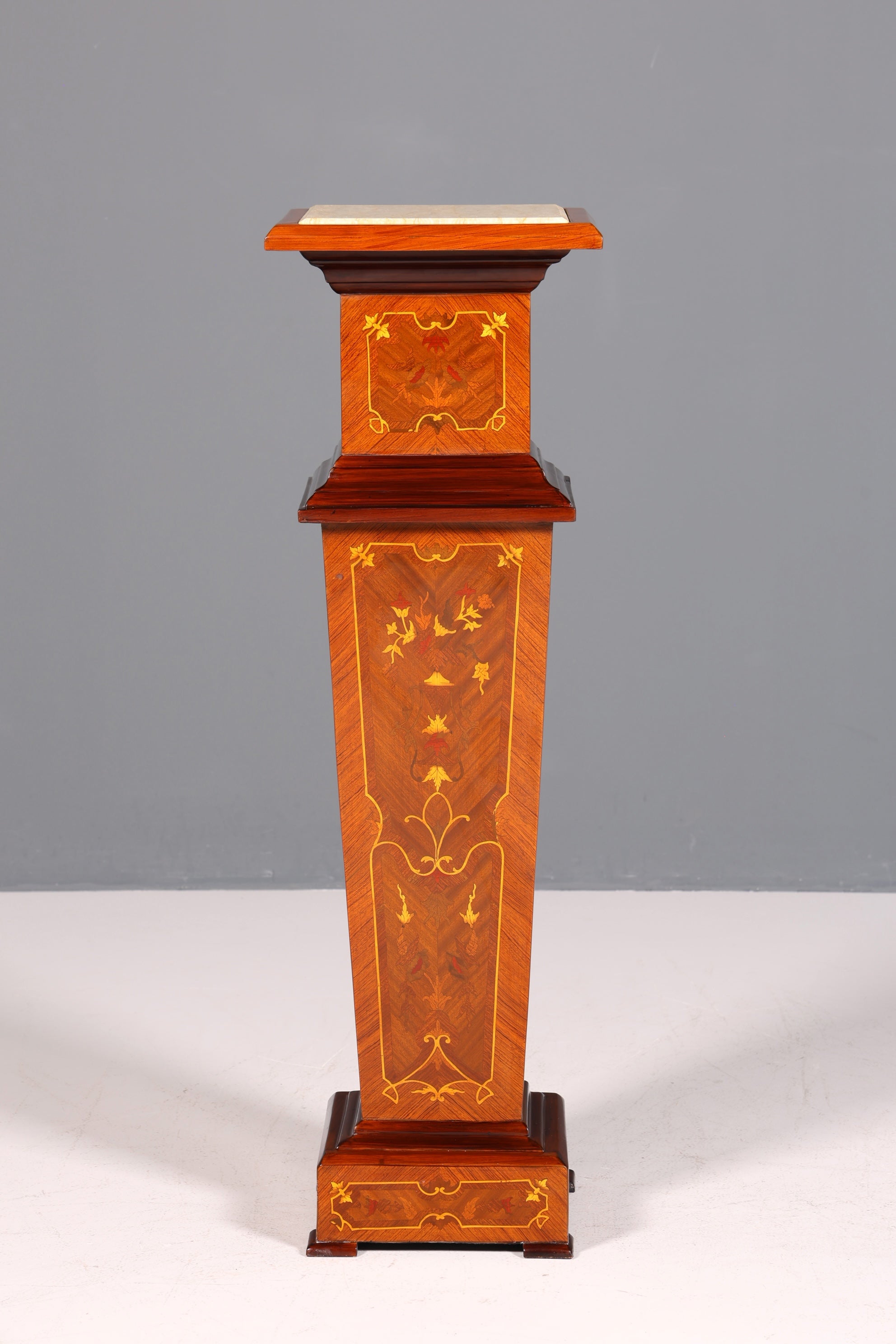 Fantastic Baroque style column Louis XV flower column natural stone marble storage table