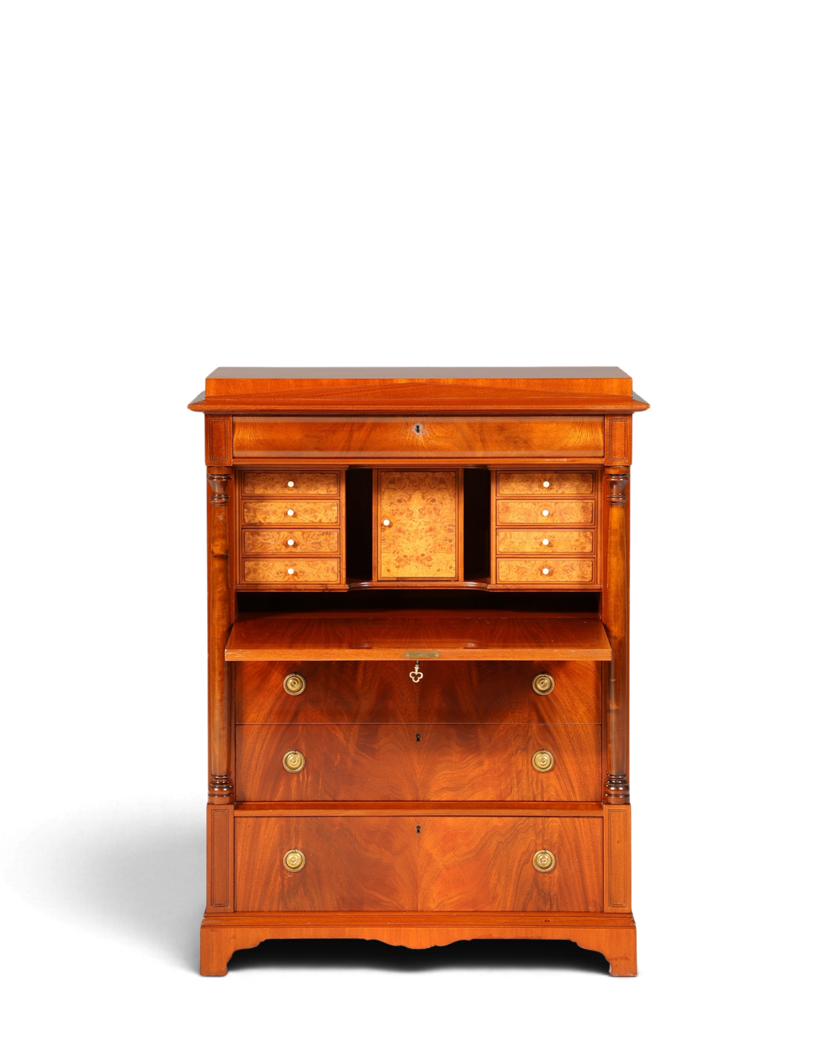 Wunderschöner Original Biedermeier Sekretär um 1860 Englisch Kommode Antik Bürokommode