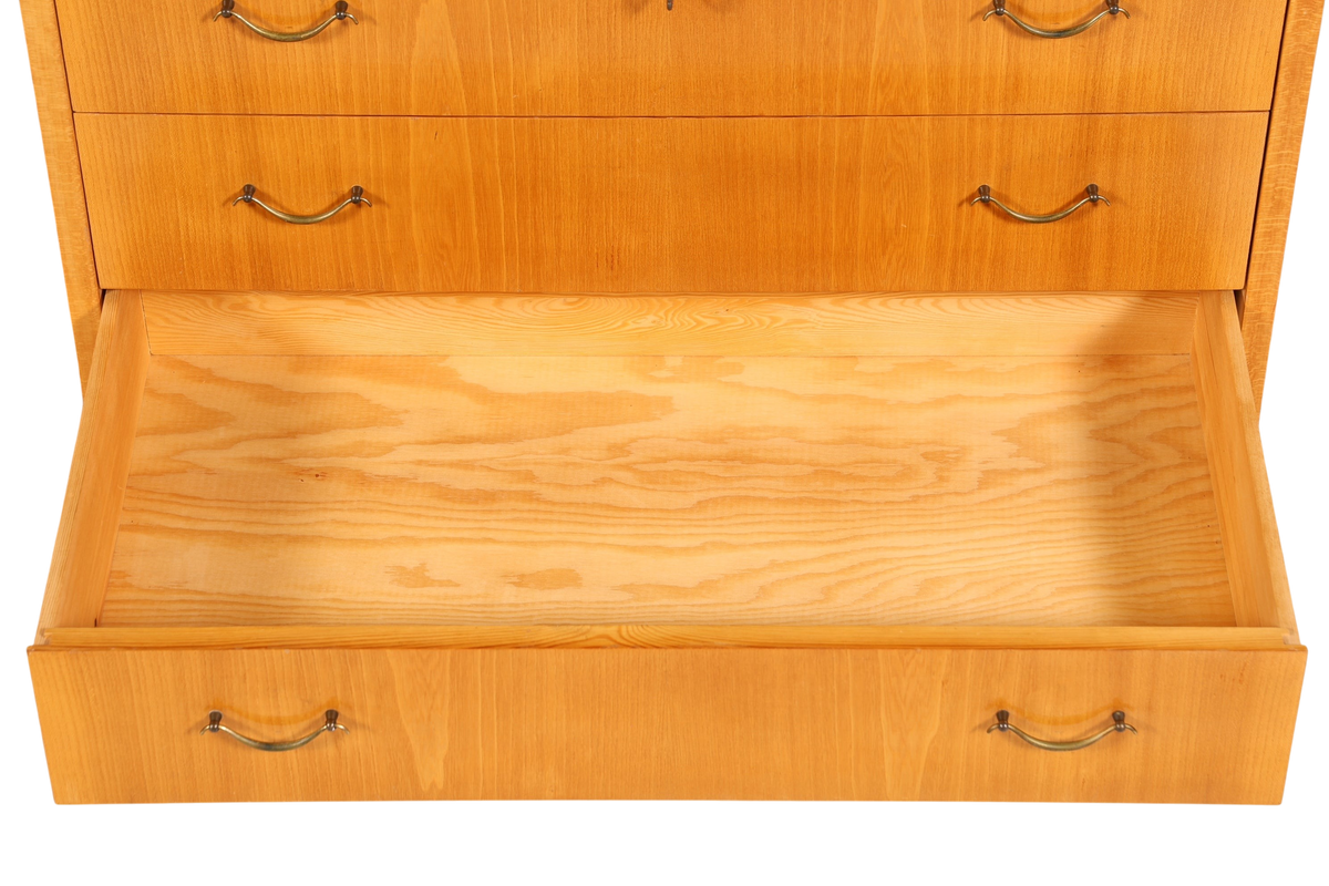 Stilvoller Mid Century Rollladen Sekretär echt Holz Büro Schrank Vintage Schreibkommode