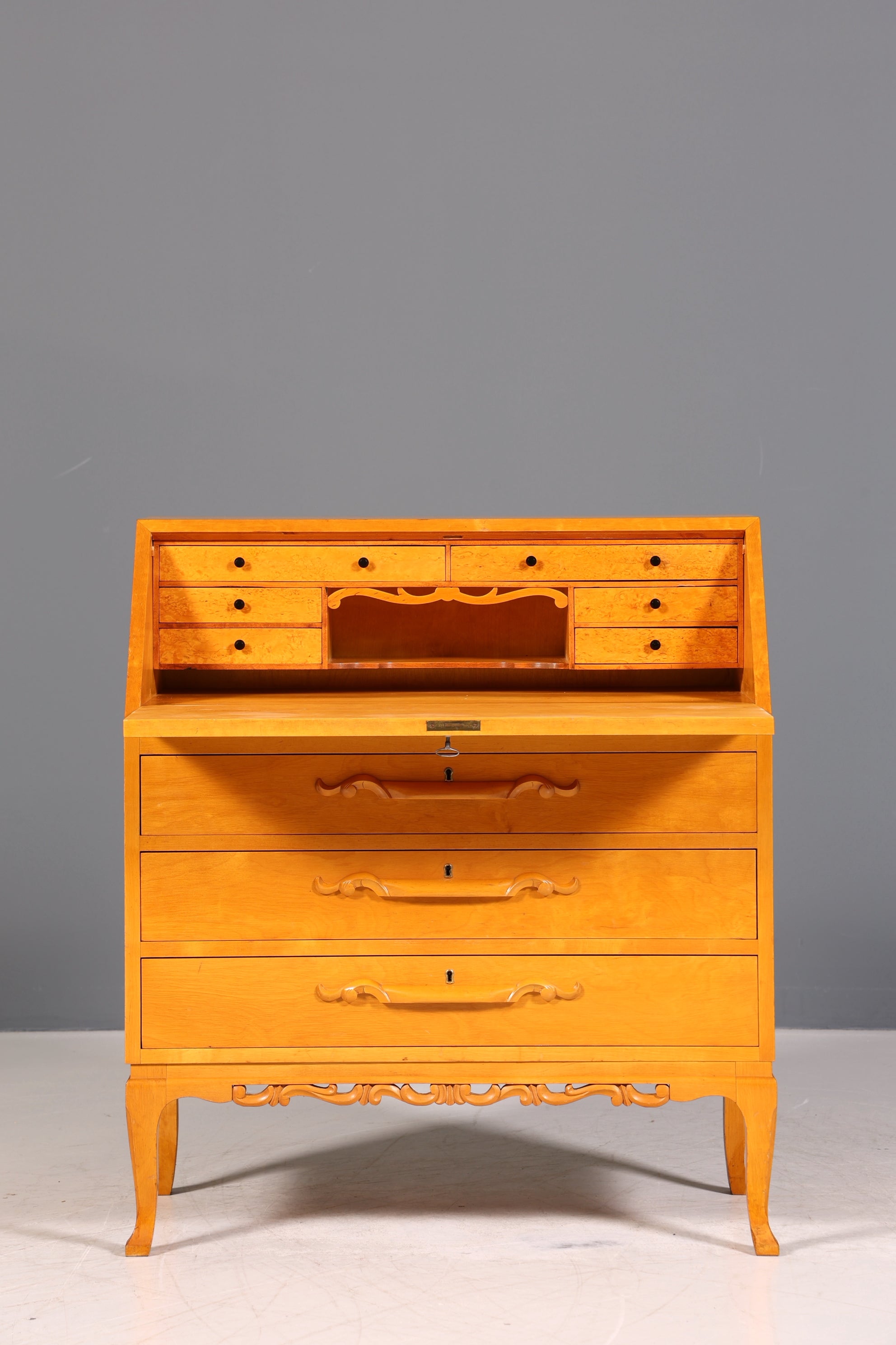 Traumhafter Sekretär um 1930 Büro Kommode Echt Holz Schreibtisch Schreibkommode Antik Stil
