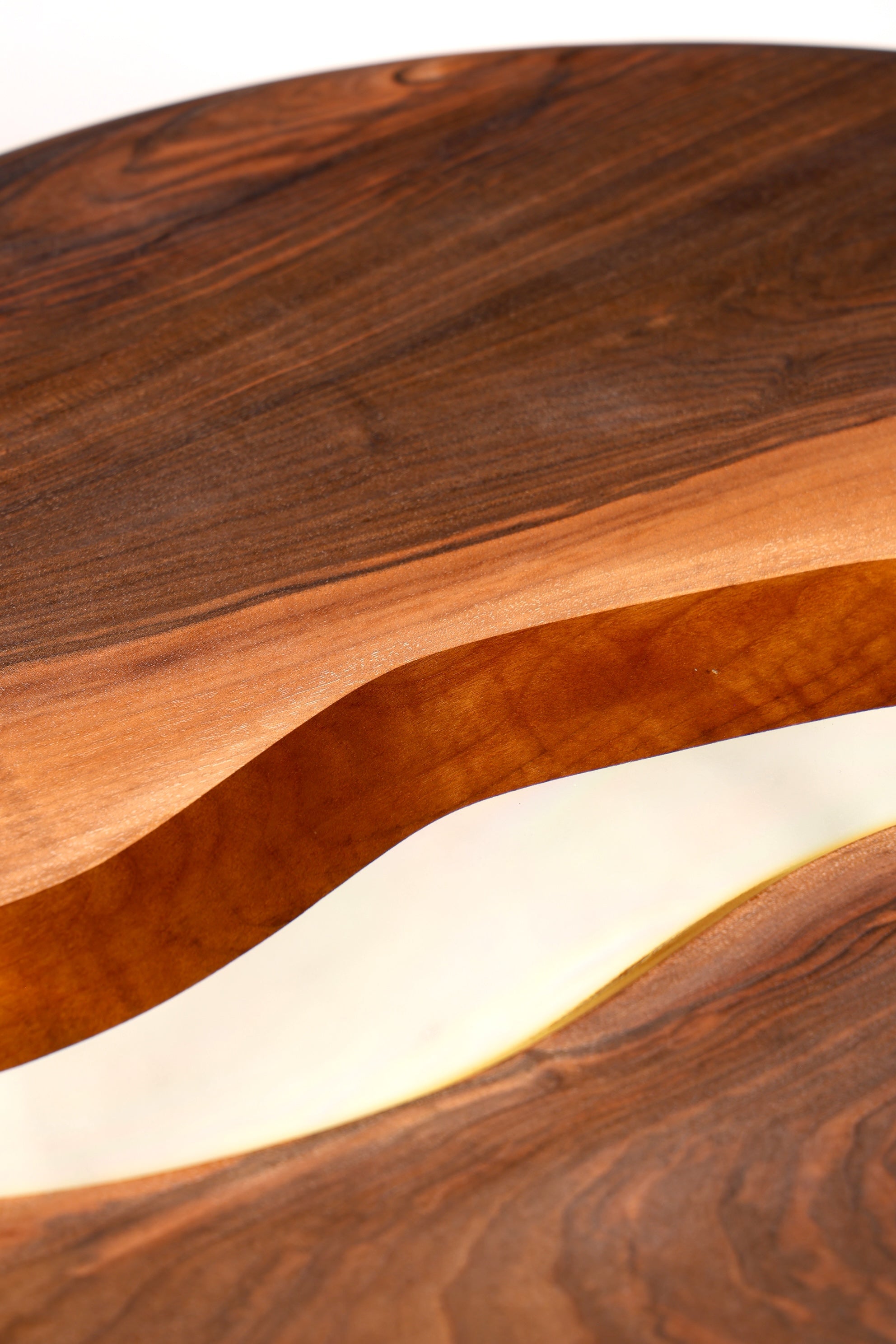 Unique epoxy resin coffee table walnut table side table green storage table