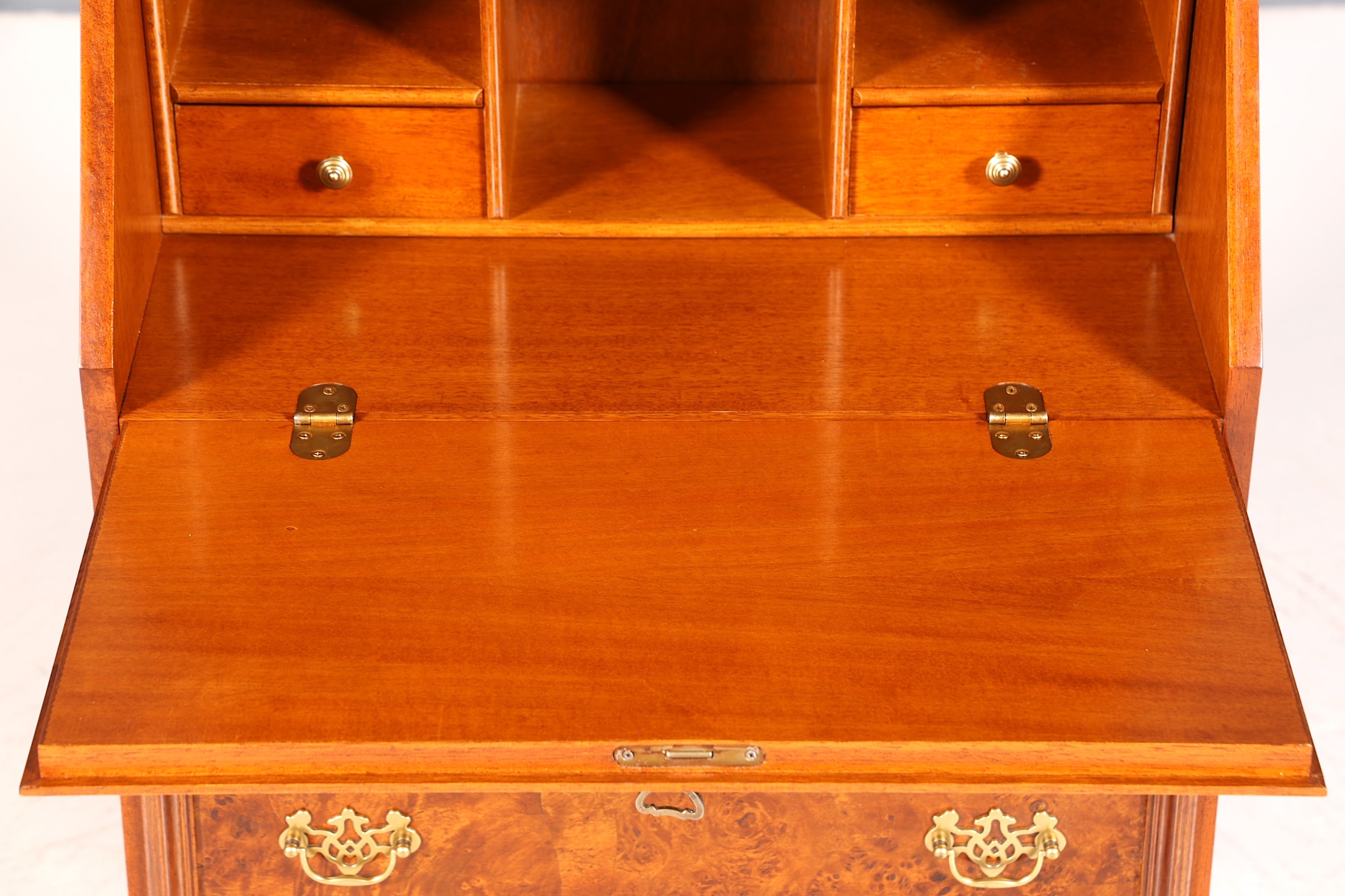 Wunderschöner Englischer Sekretär Büro Aufsatzsekretär Antik 60S Schrank UK