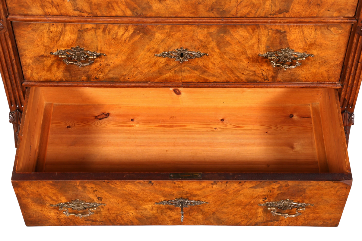 F904 Finish cm Wunderschöne Gründerzeit Kommode Jugendstil Antik Sideboard Schubladenkommode Wäschekommode