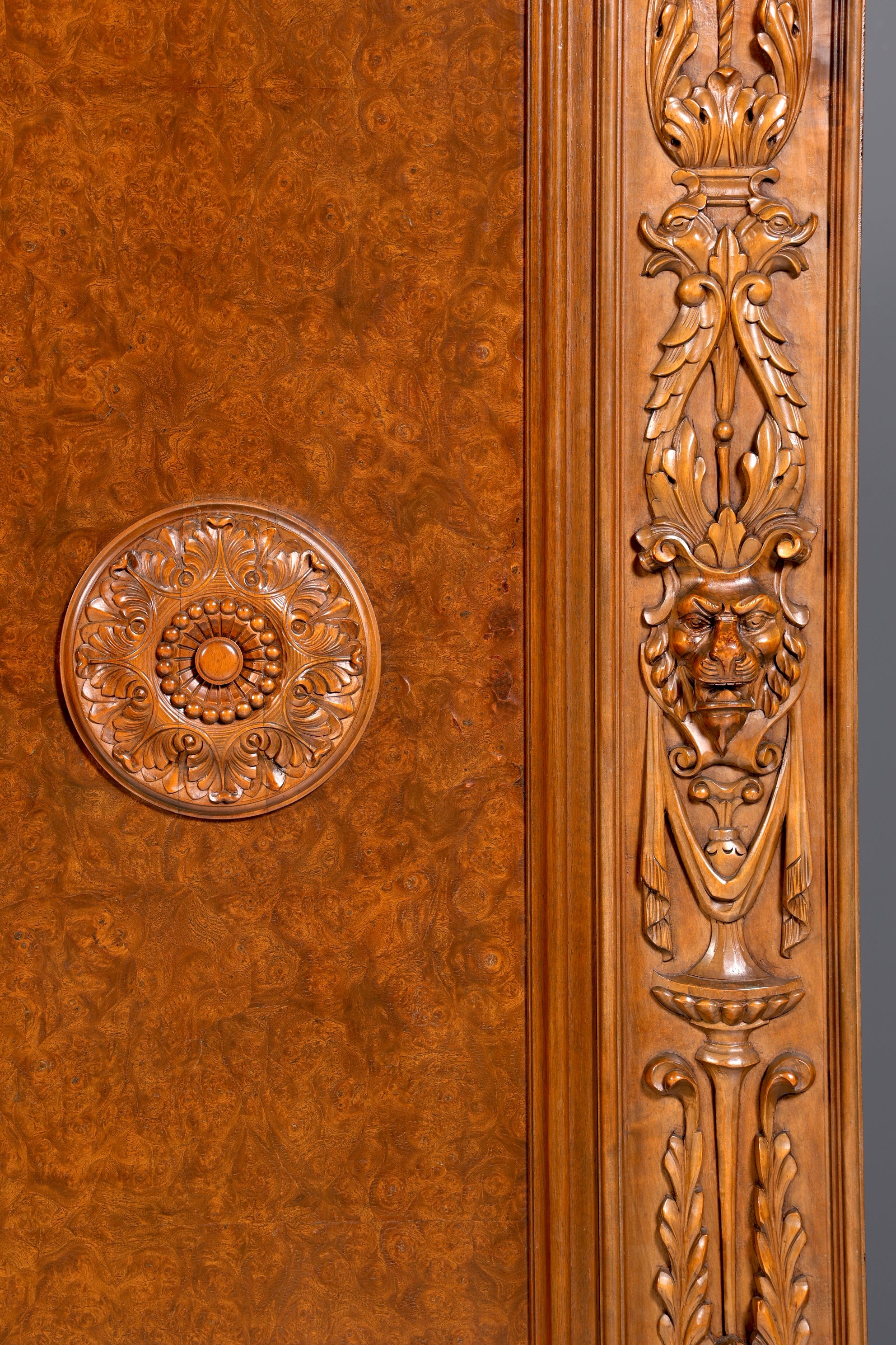 Dreamlike XXL Neo-Renaissance bookcase, antique display cabinet, gentleman&