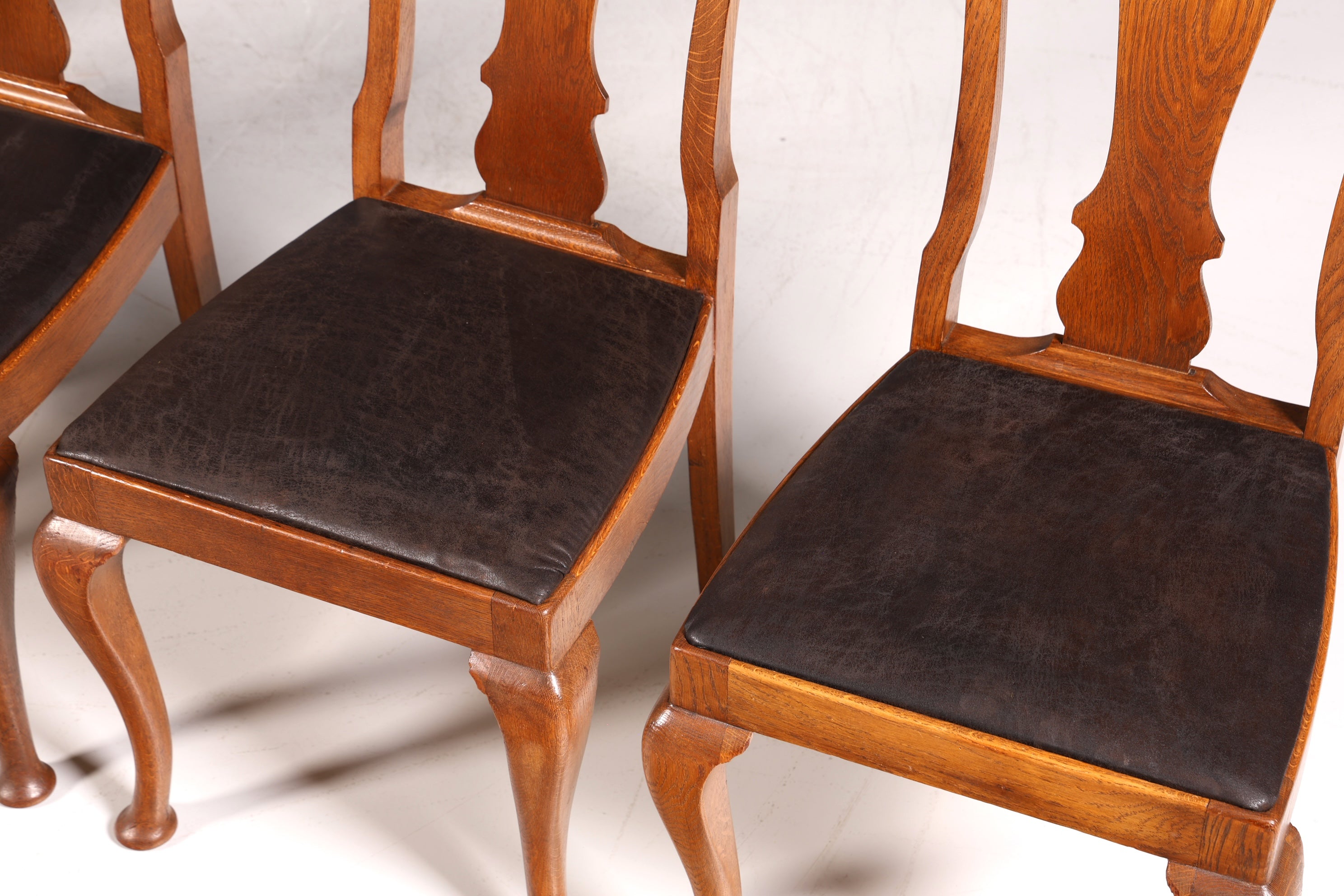 6x Wunderschöne Jugendstil Stühle um 1910 Antik Stuhl Set Chippendale Küchenstühle Esszimmer Stühle