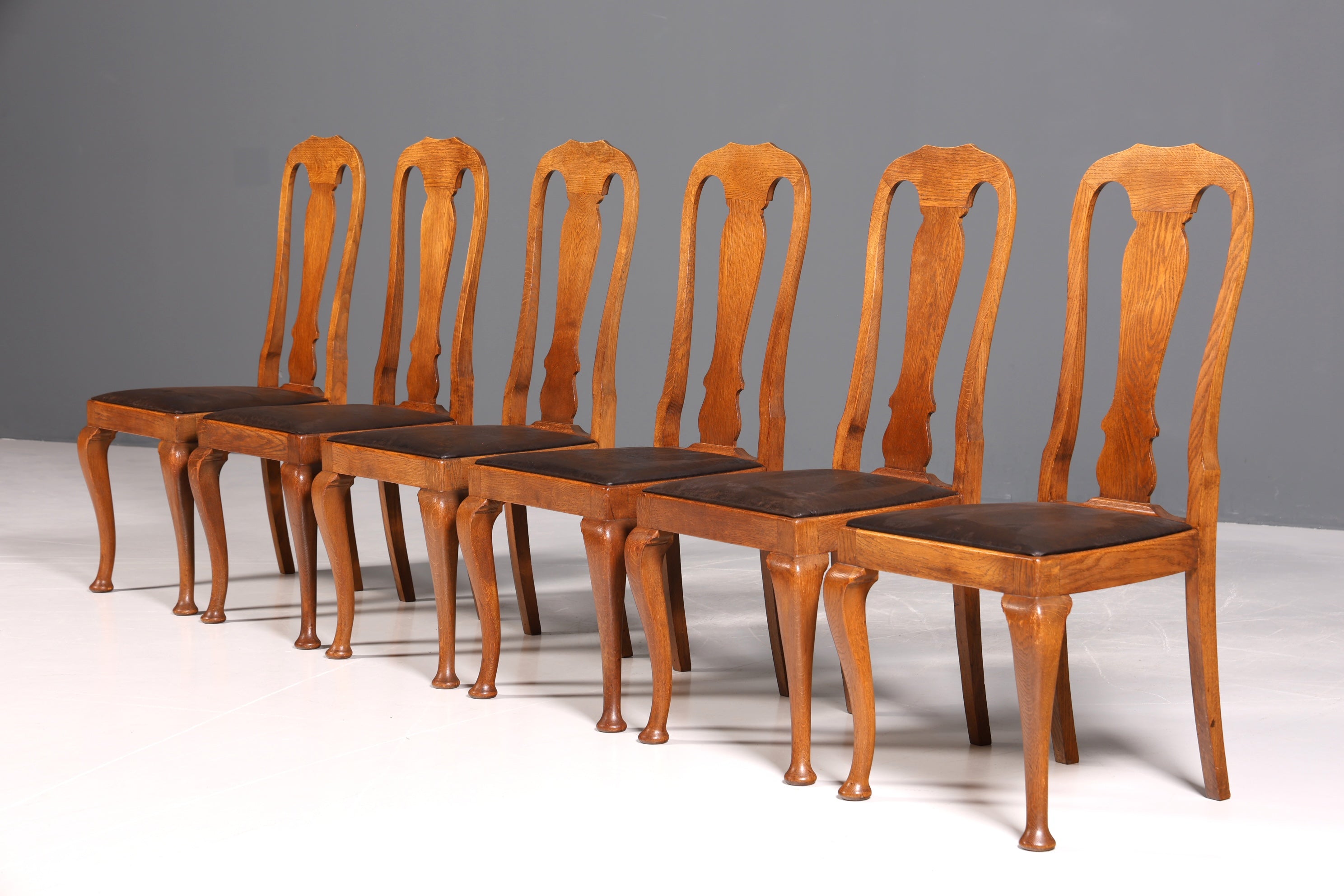 6x Wunderschöne Jugendstil Stühle um 1910 Antik Stuhl Set Chippendale Küchenstühle Esszimmer Stühle