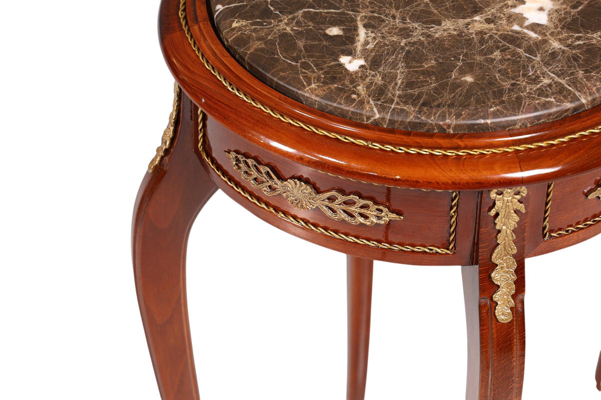 Wunderschöner Barock Stil Beistelltisch Blumentisch Antik Stil Marmor Säule
