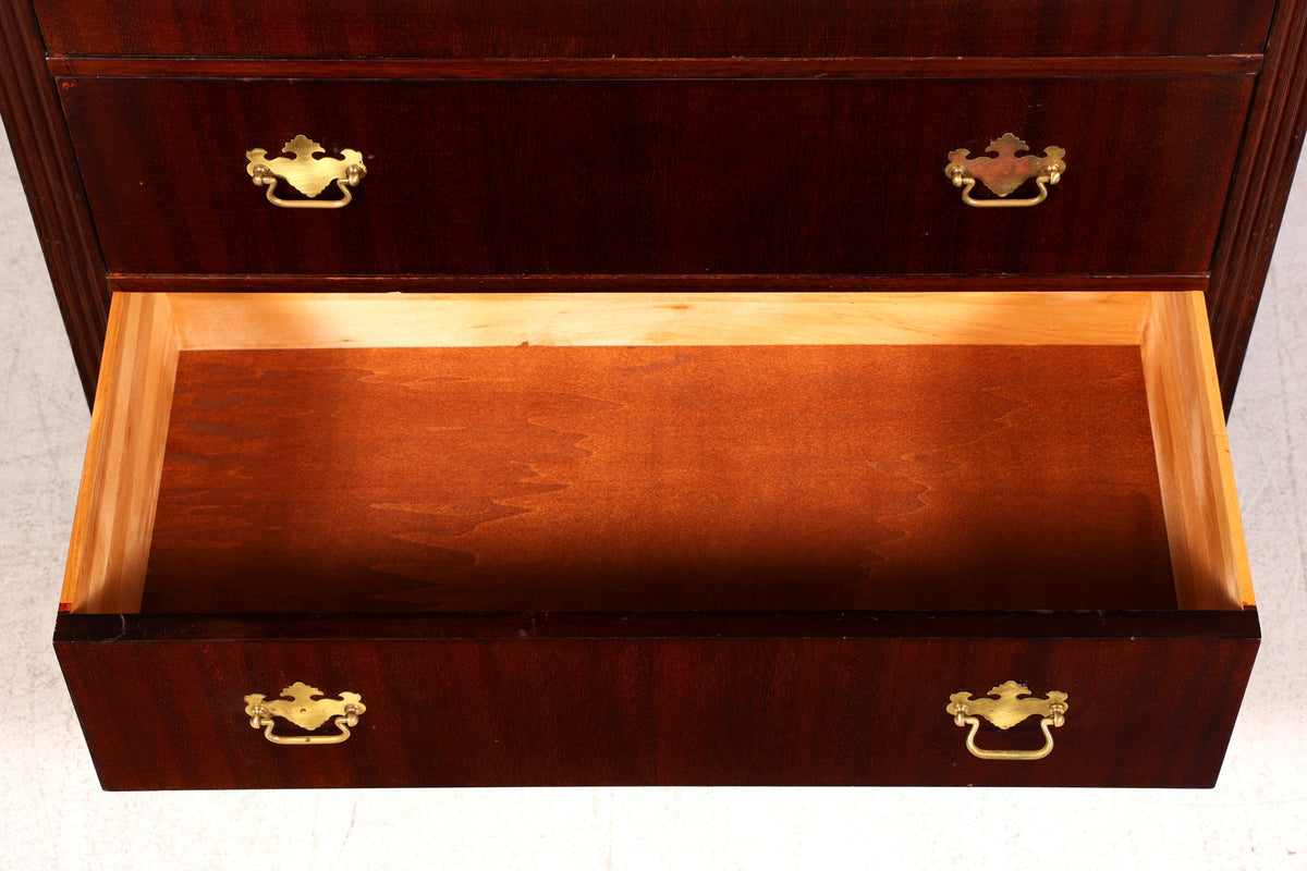 Edele Engelse ladekast, mahonie, 60s dressoir, linnenkast vintage