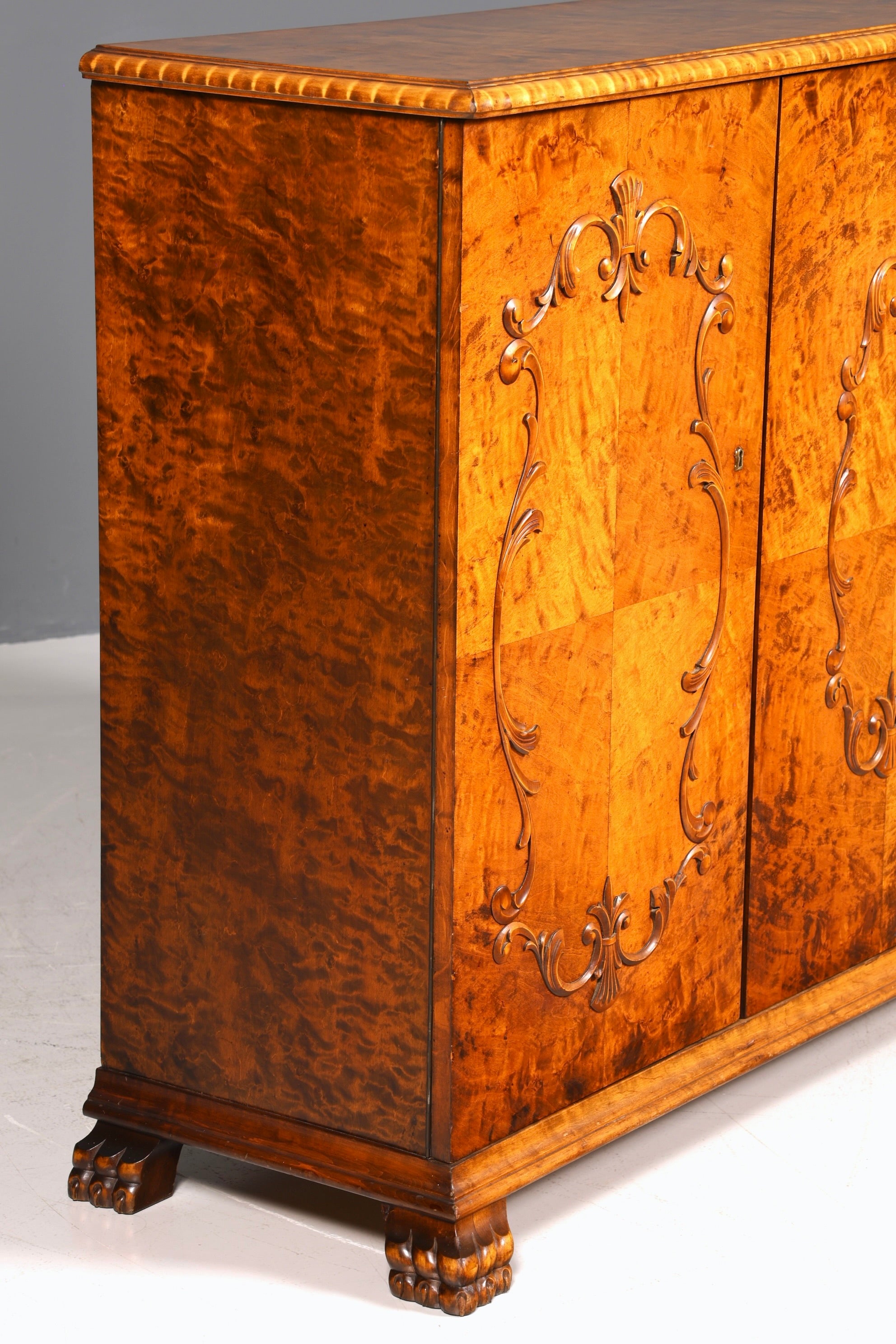 Stilvoller Original Art Deco Schrank Vertiko um 1940 Aktenschrank echt Holz Wäscheschrank Highboard