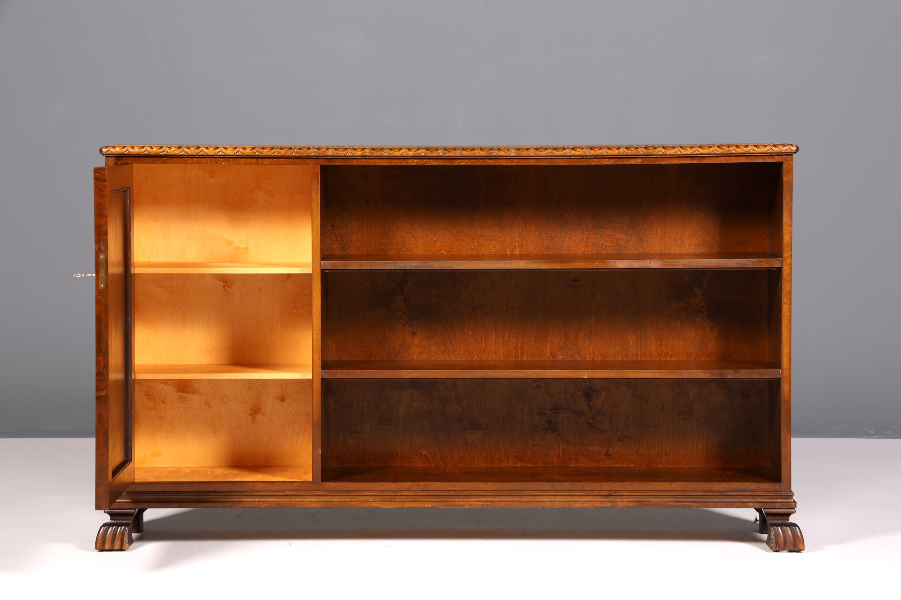 Dreamlike Neo-Renaissance bookcase, antique Gründerzeit shelf, cabinet, sideboard, gentleman&
