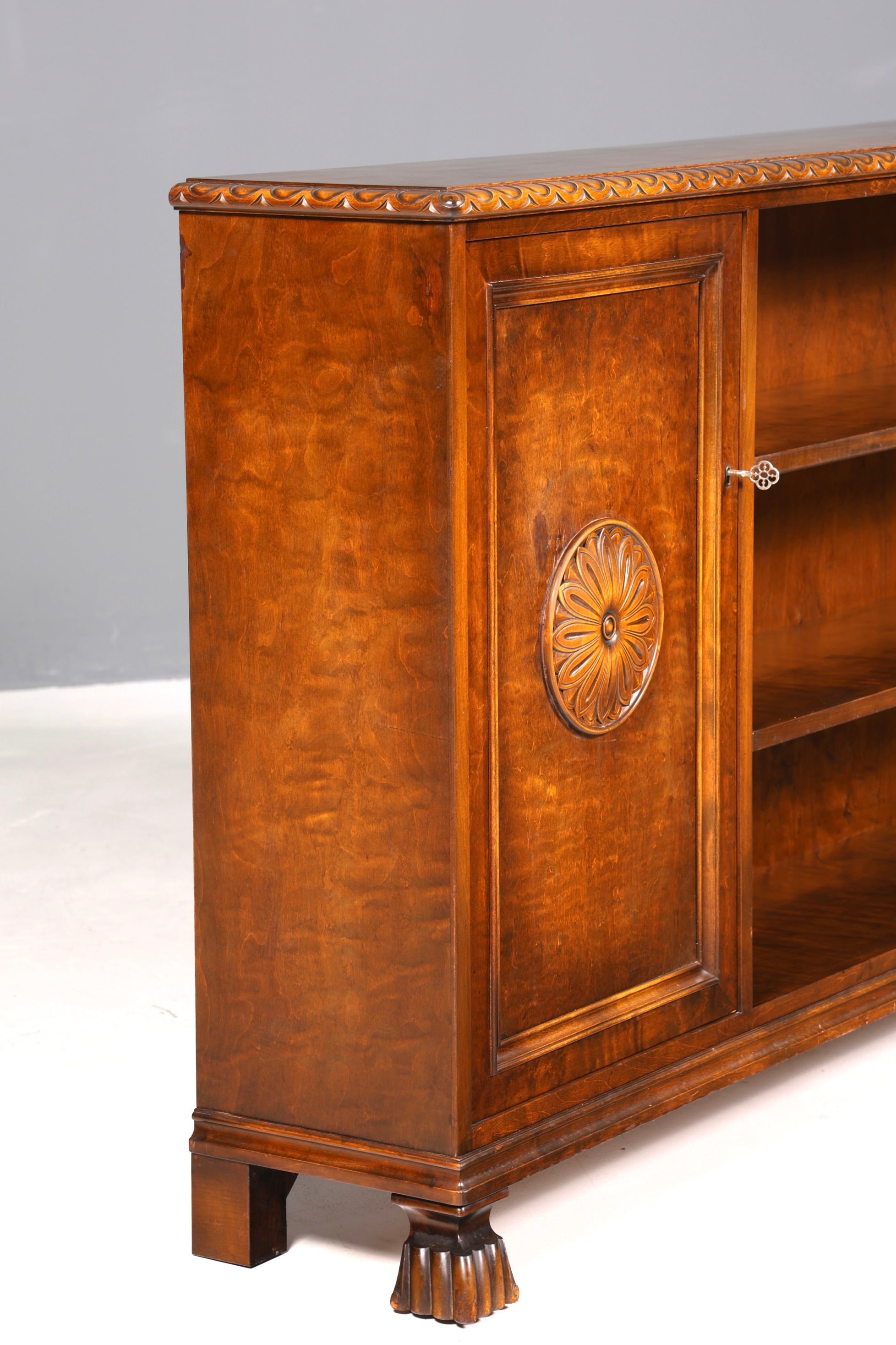 Dreamlike Neo-Renaissance bookcase, antique Gründerzeit shelf, cabinet, sideboard, gentleman&