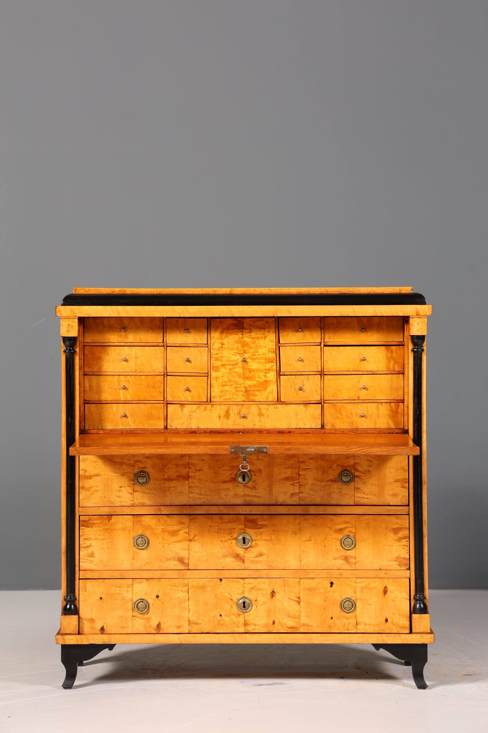 Wunderschöner Original Biedermeier Sekretär um 1860 Kommode Antik Bürokommode