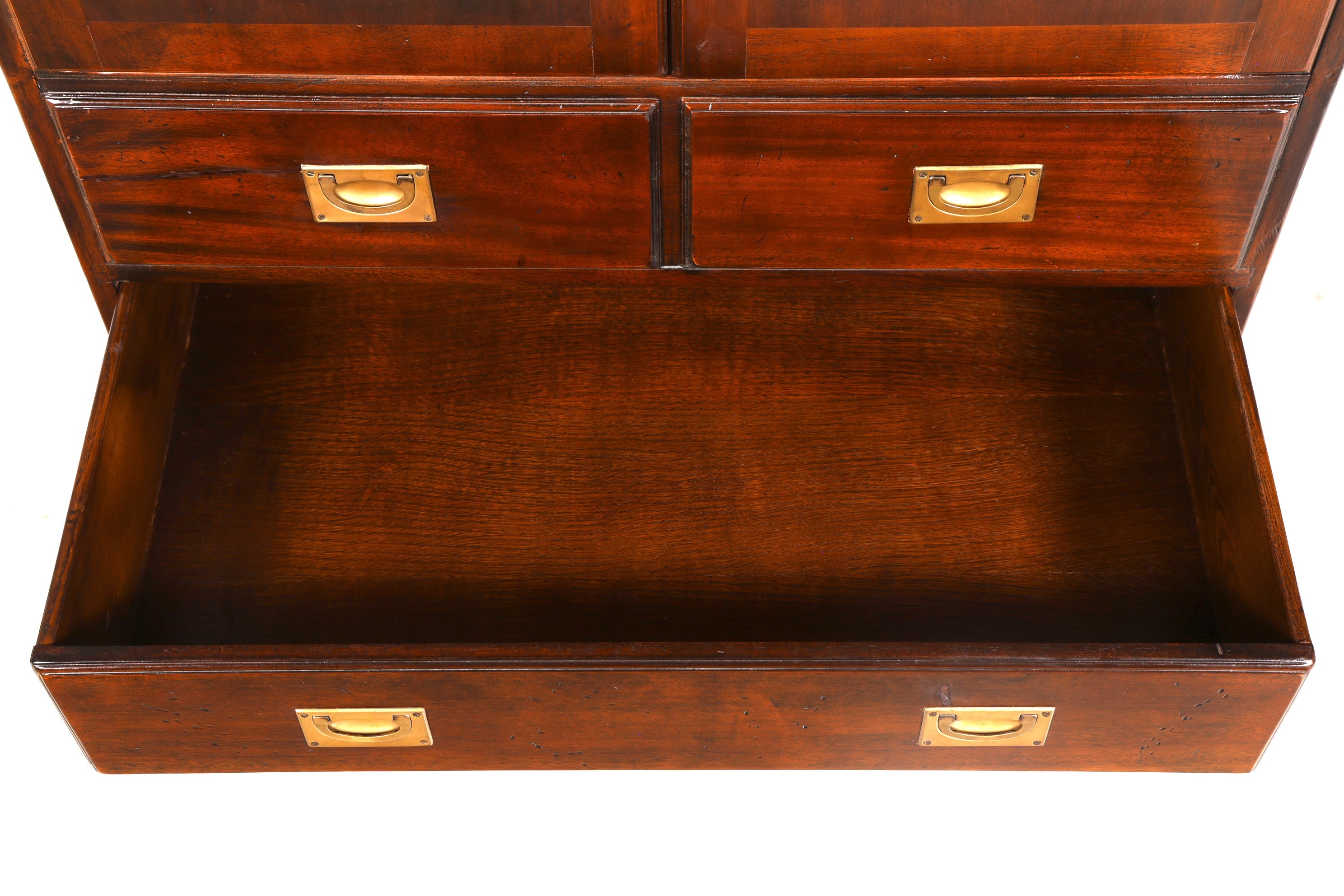 Beeindruckender Maritimer Kleiderschrank Wäscheschrank Englischer Schiffs Dielenschrank Military Kolonial Antik Vintage